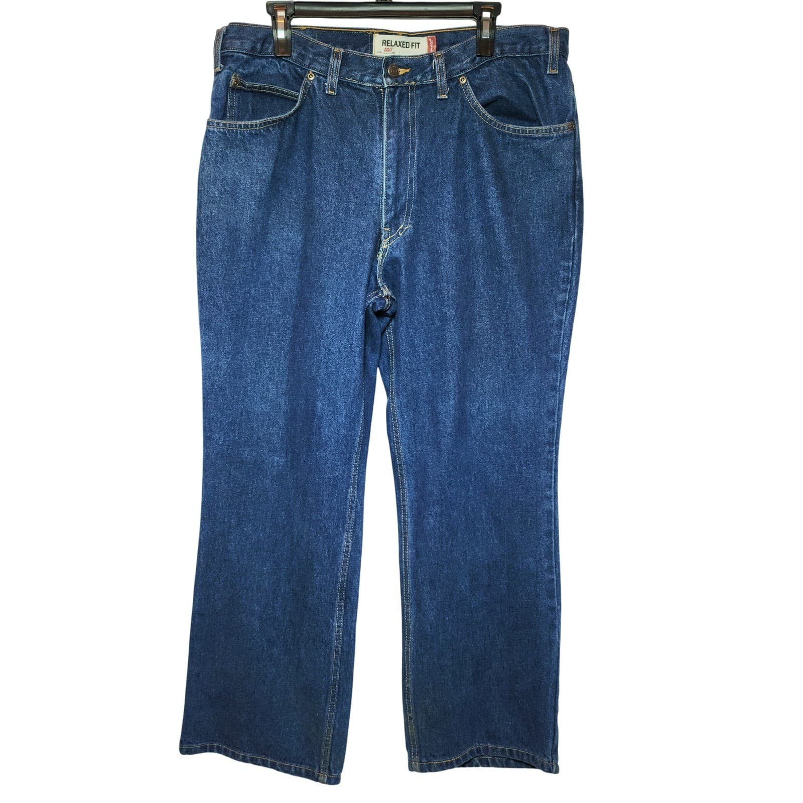 Levi's 505 Relaxed Fit Jeans Men's 38x30 Medium Wash Blue Denim - Thumbnail 2