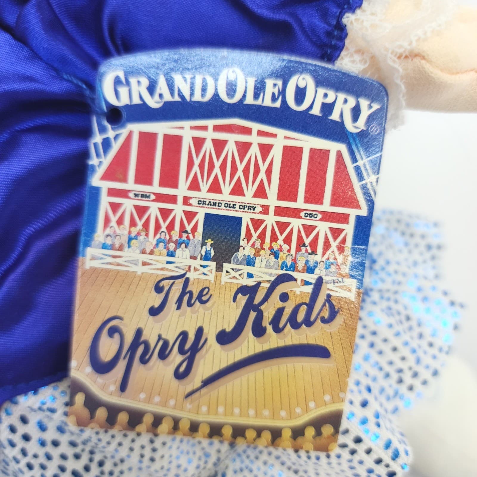 Grand Ole Opry The Opry Kids Plush Doll Blonde Yarn Hair Blue Sequin Dress 12" - Thumbnail 2