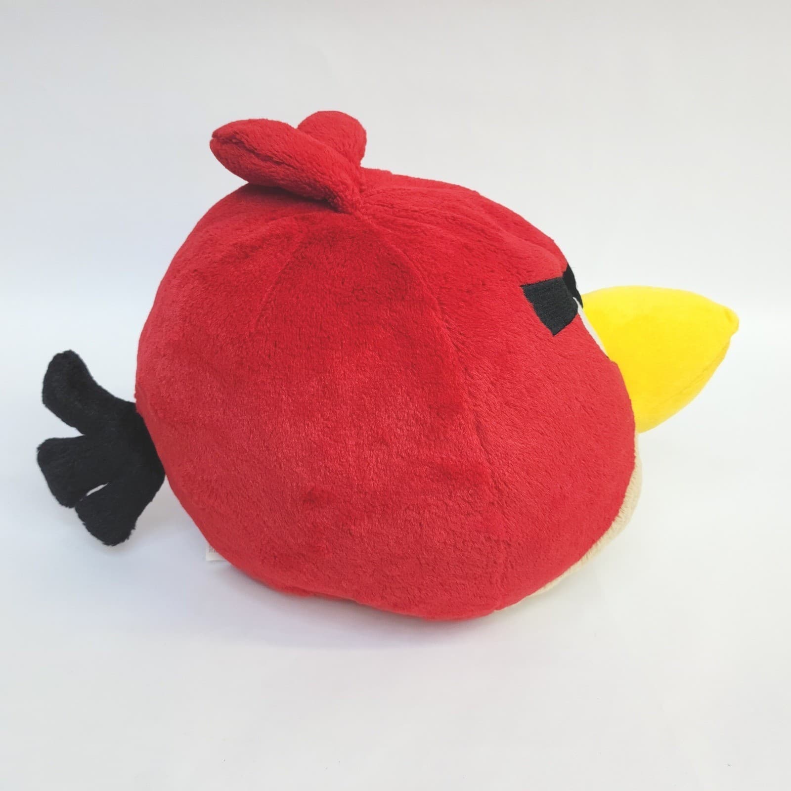 Angry Birds Red Bird Plush Stuffed Animal Toy 8 Inch Round Red Yellow Black - Thumbnail 4