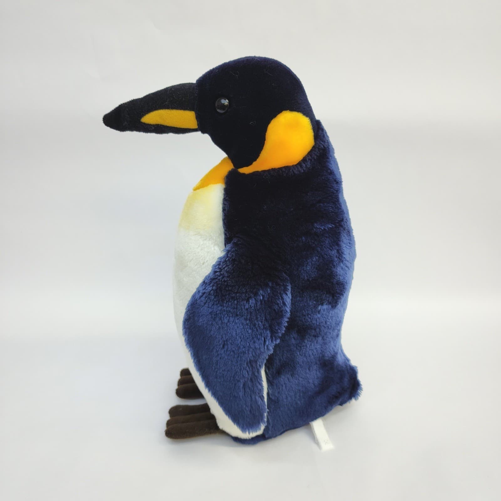 King Penguin Plush Stuffed Animal Navy Blue Yellow White 14 Inch Aquatic Toy - Thumbnail 2