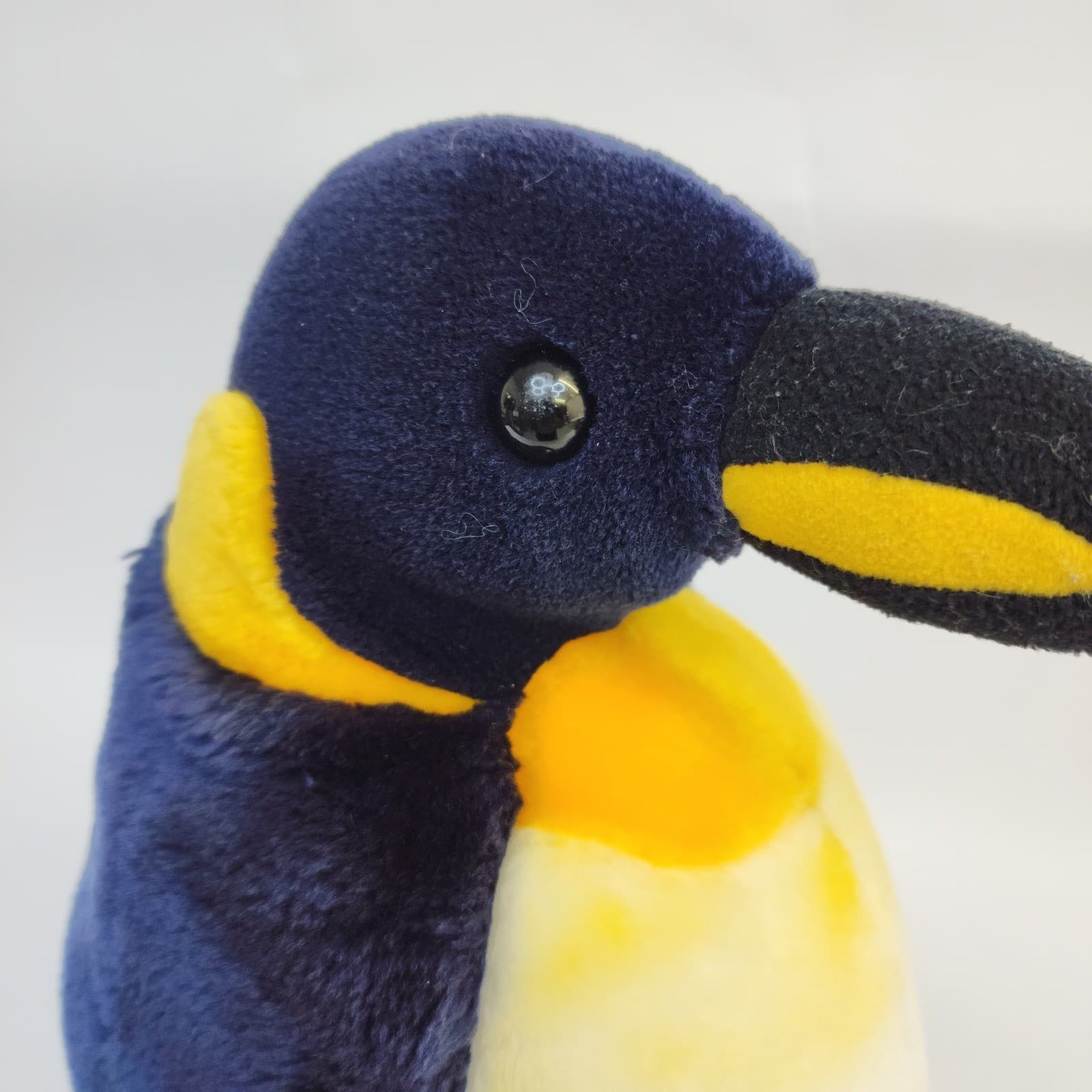 King Penguin Plush Stuffed Animal Navy Blue Yellow White 14 Inch Aquatic Toy - Thumbnail 6