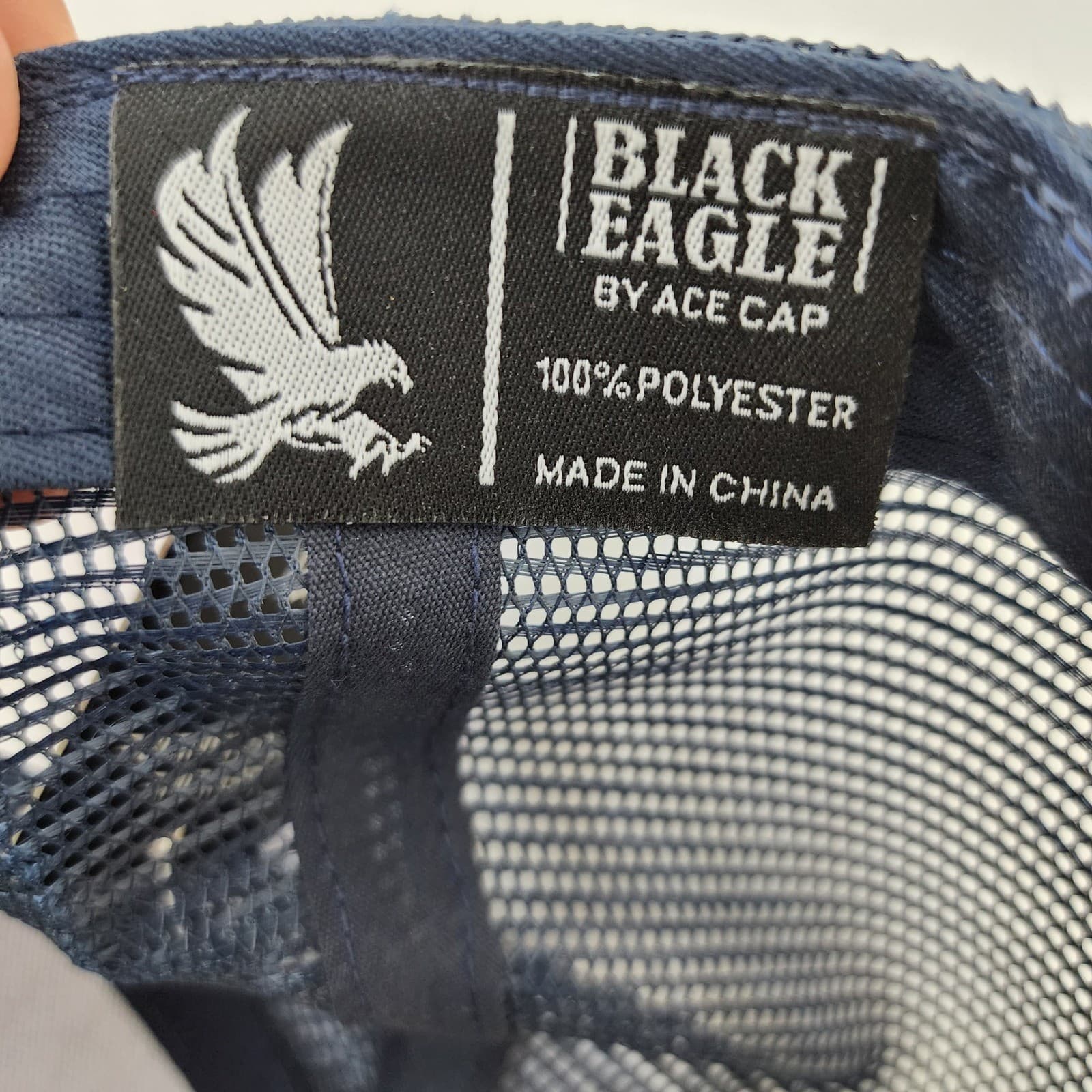 Route 66 The Mother Road Blue Camo Trucker Hat Black Eagle Snapback NWT - Thumbnail 5