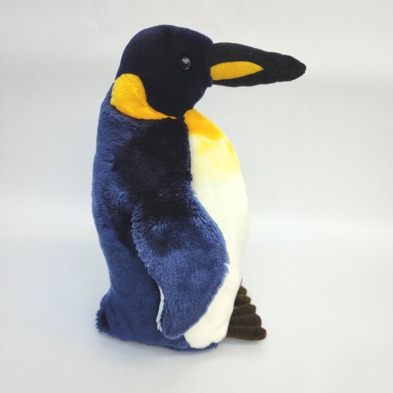 King Penguin Plush Stuffed Animal Navy Blue Yellow White 14 Inch Aquatic Toy - Thumbnail 4