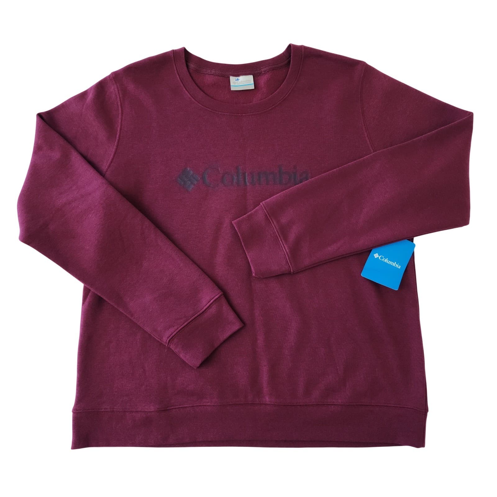 Columbia Trek Graphic Crew Sweatshirt Womens Large Marionberry Purple