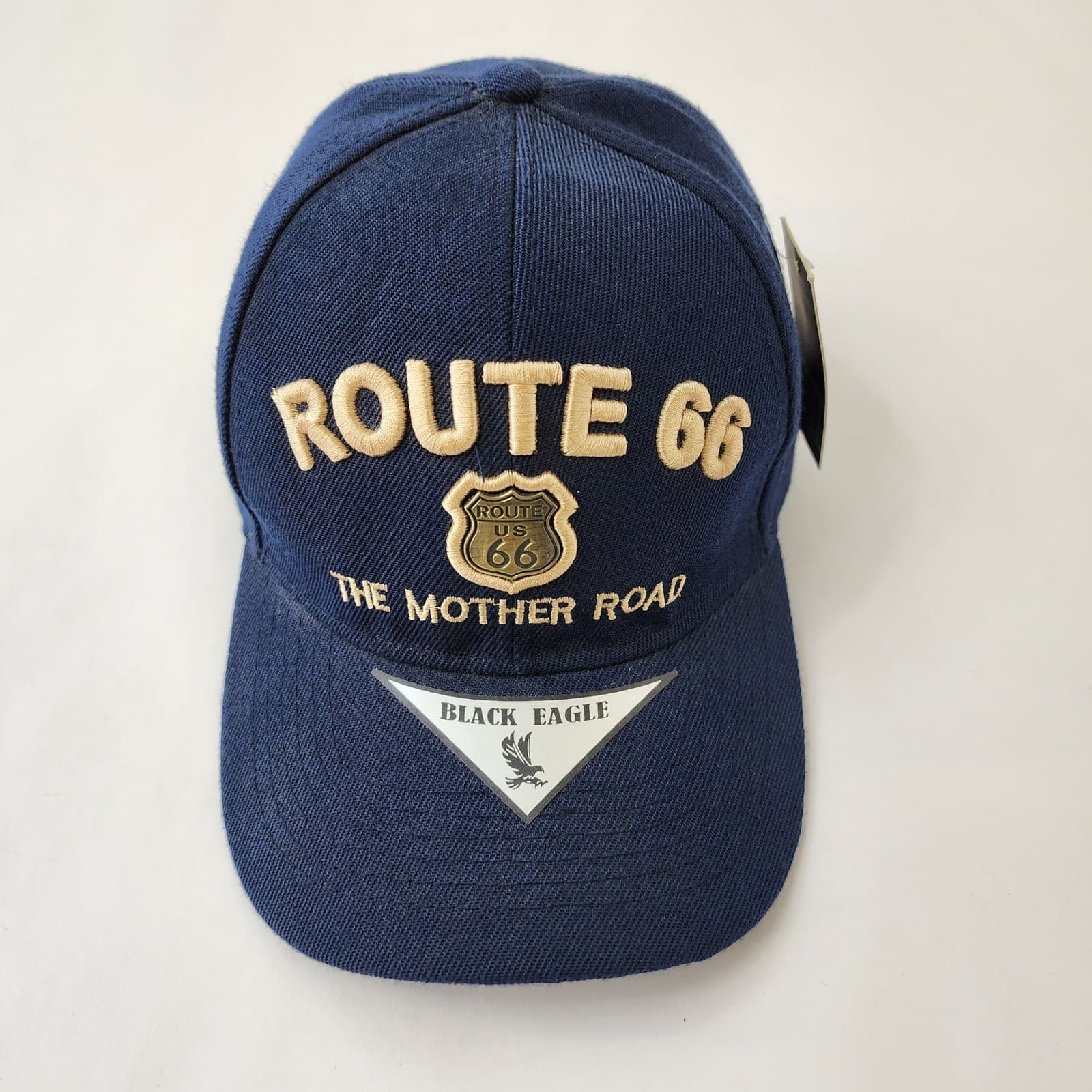 Black Eagle Route 66 The Mother Road Navy Blue Embroidered Baseball Cap NWT - Thumbnail 2