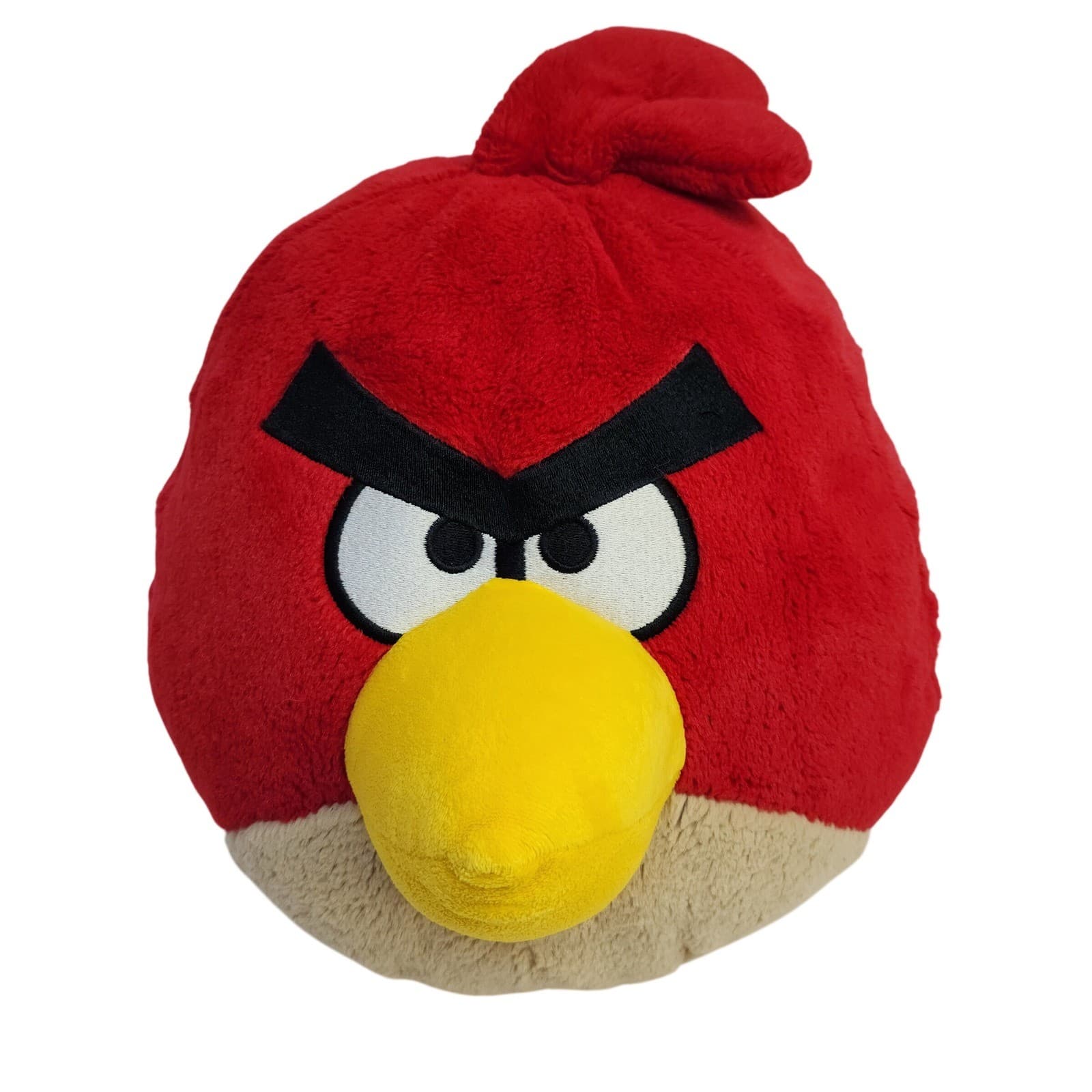 Angry Birds Red Bird Plush Stuffed Animal Toy 8 Inch Round Red Yellow Black