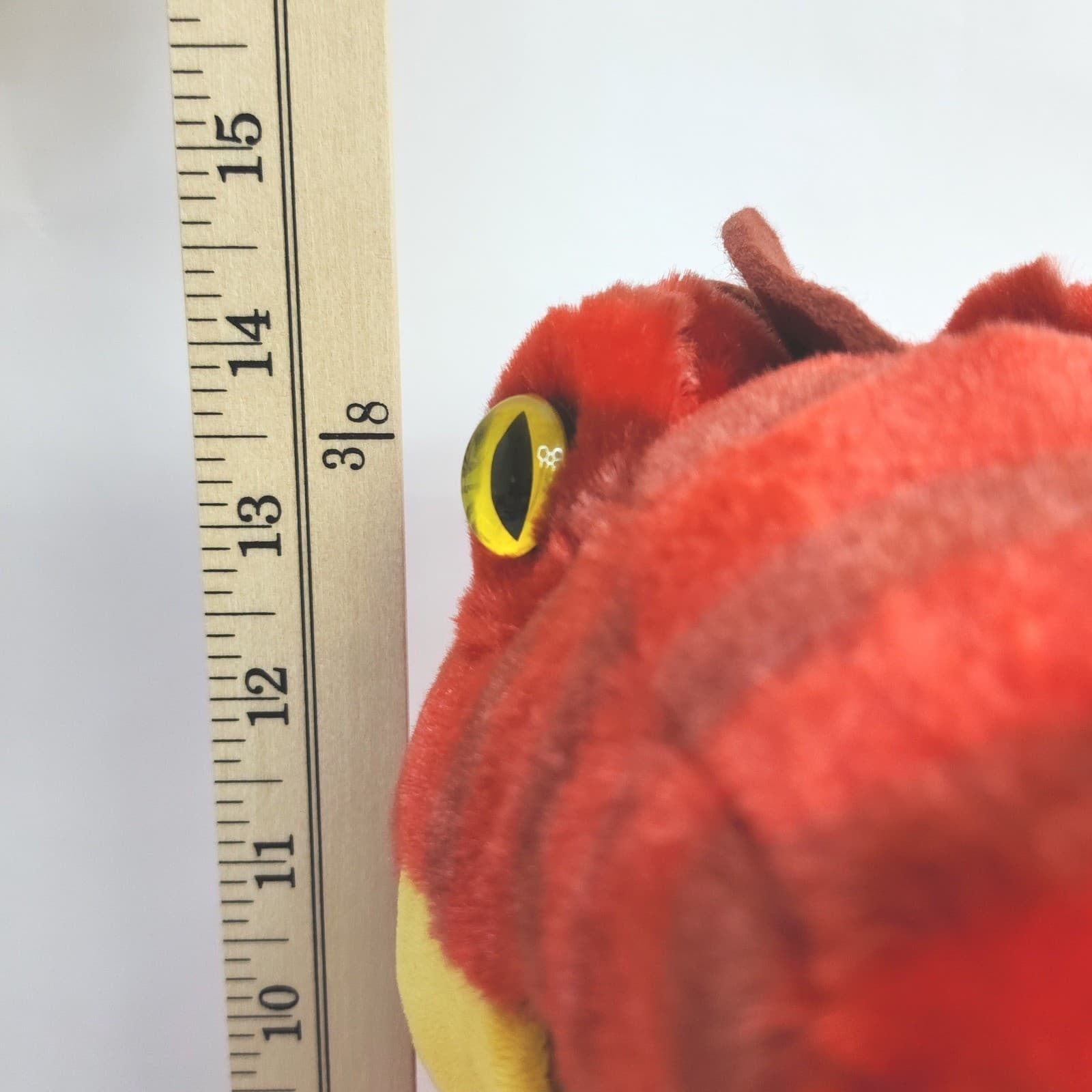 Build-A-Bear Workshop Red Striped T-Rex Dinosaur Plush Green Eyes BAB 14" - Thumbnail 8