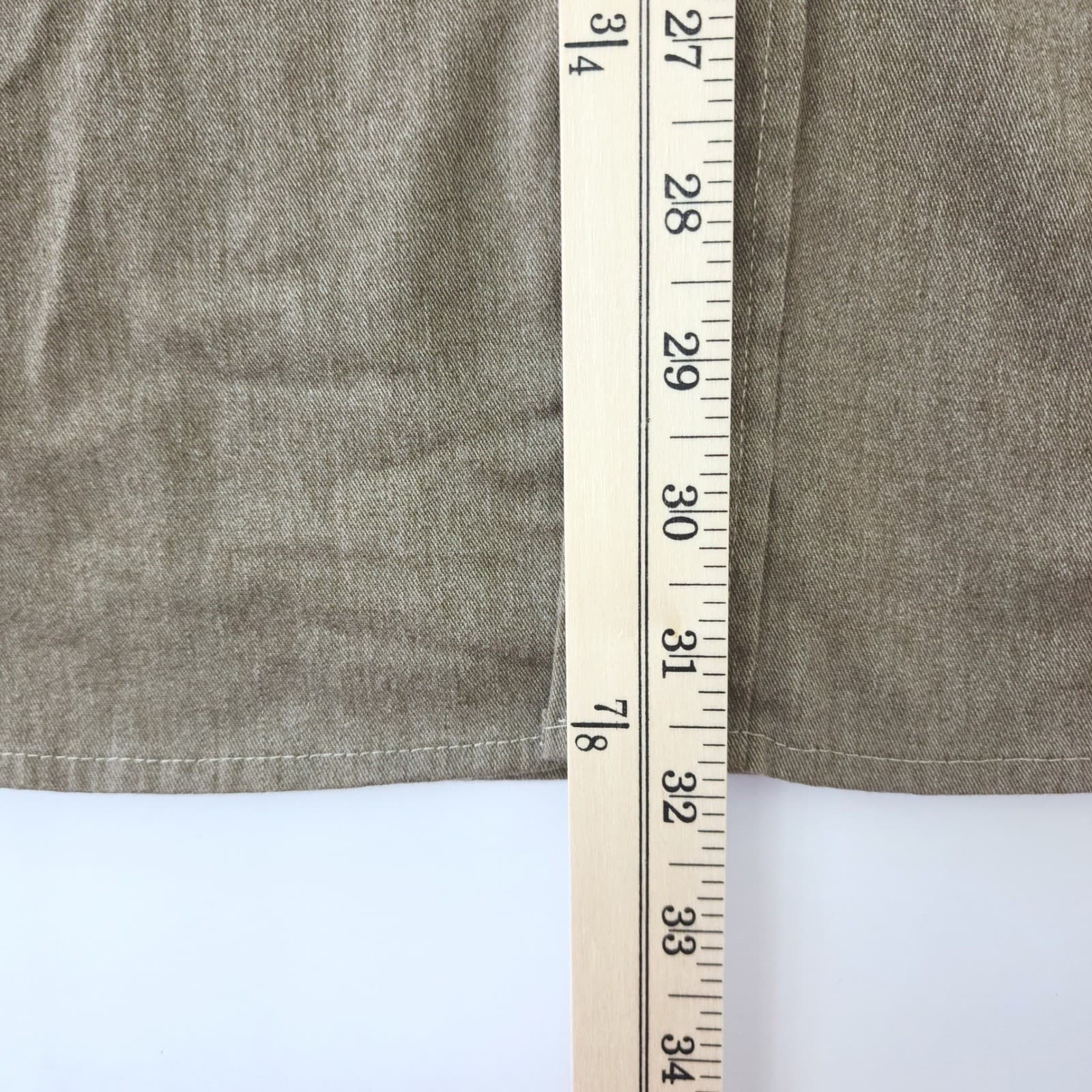 Wrangler Mens XL Long Sleeve Button Down Work Shirt Olive Brown Utility Twill - Thumbnail 2