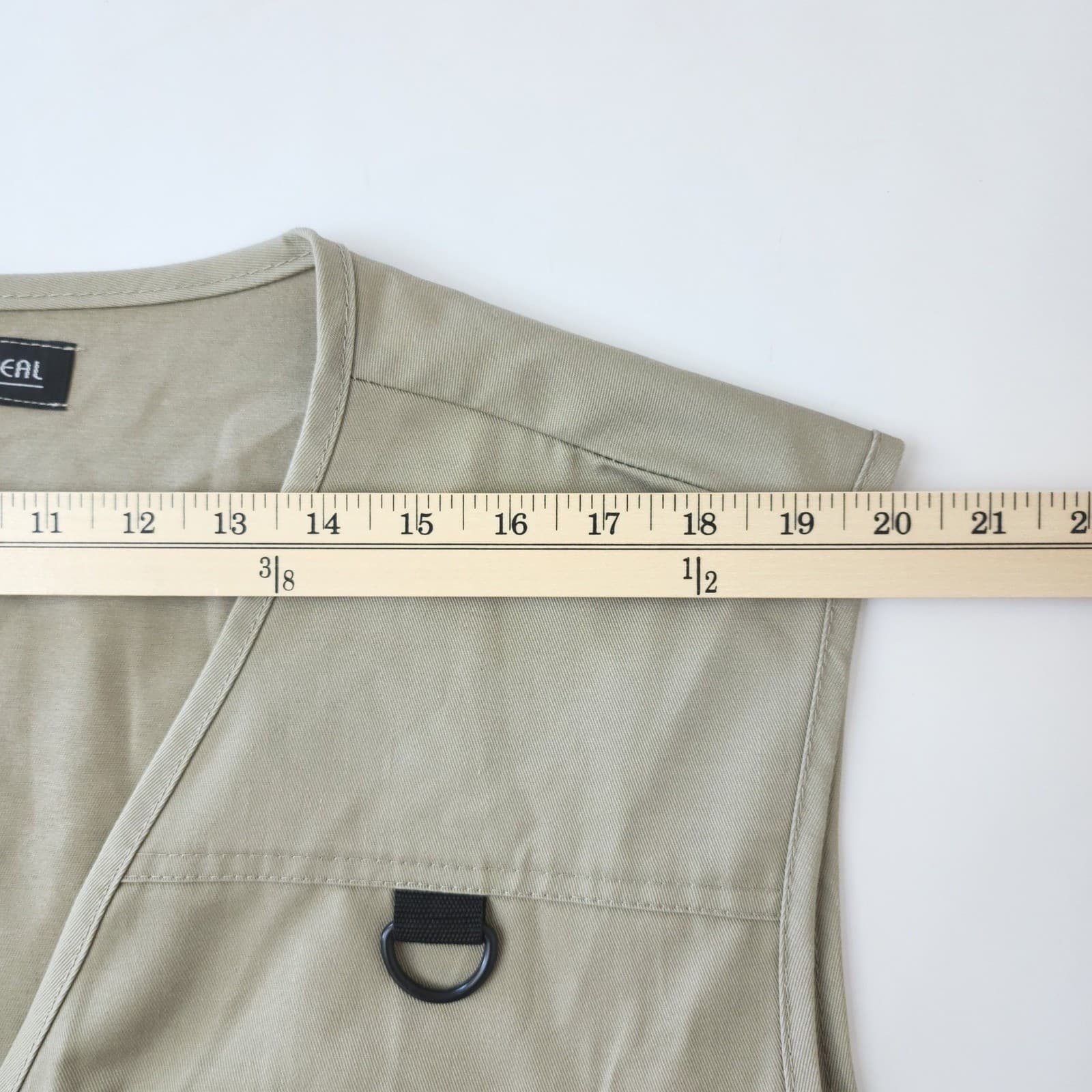 LISUHEPEAL Mens XL Utility Fishing Vest Khaki Tan Multi-Pocket Outdoor Gilet - Thumbnail 4