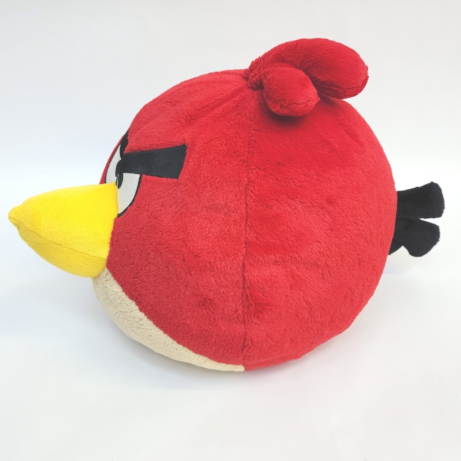 Angry Birds Red Bird Plush Stuffed Animal Toy 8 Inch Round Red Yellow Black - Thumbnail 2