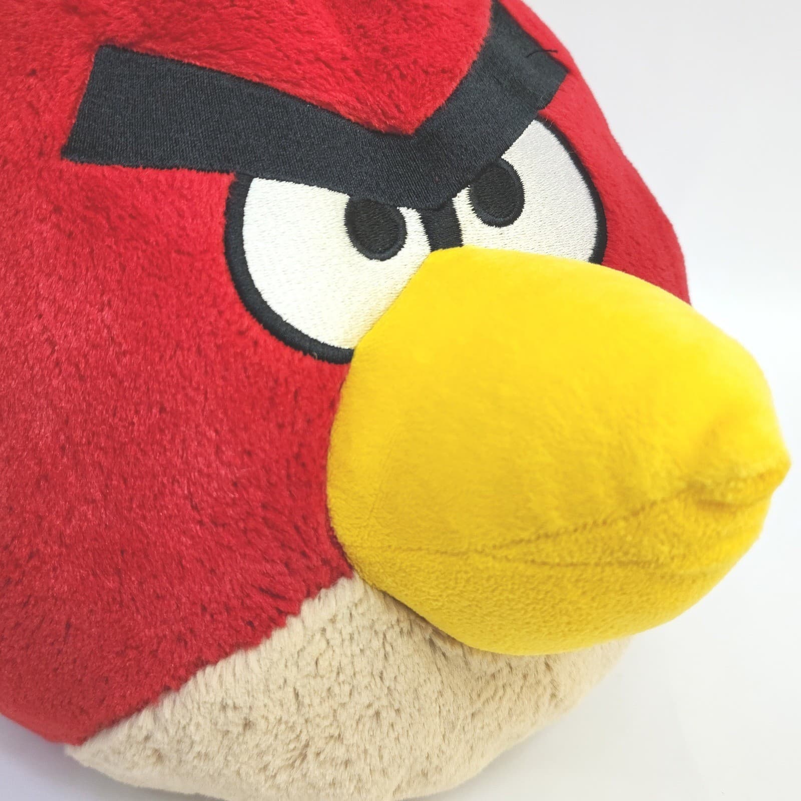Angry Birds Red Bird Plush Stuffed Animal Toy 8 Inch Round Red Yellow Black - Thumbnail 5