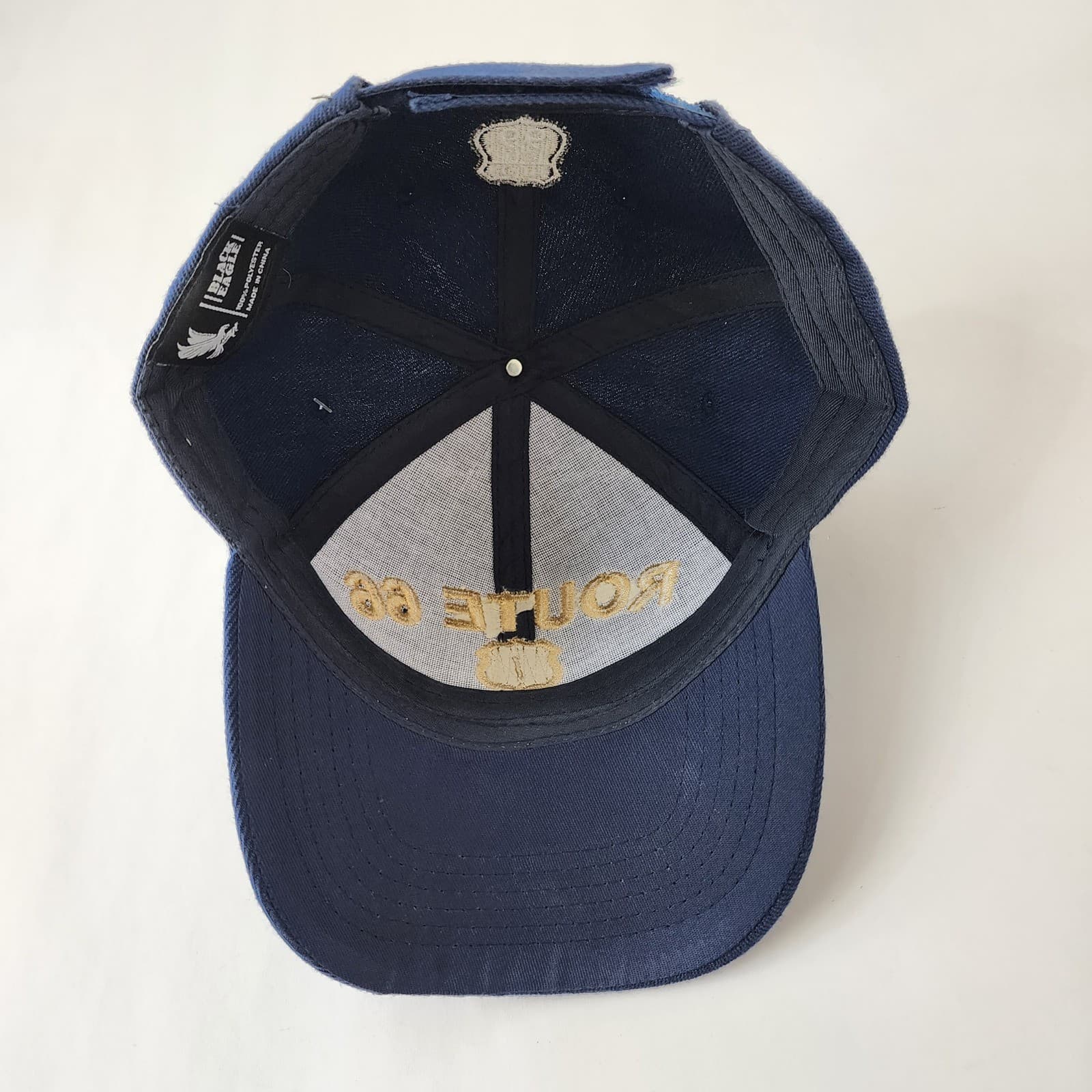 Black Eagle Route 66 The Mother Road Navy Blue Embroidered Baseball Cap NWT - Thumbnail 7