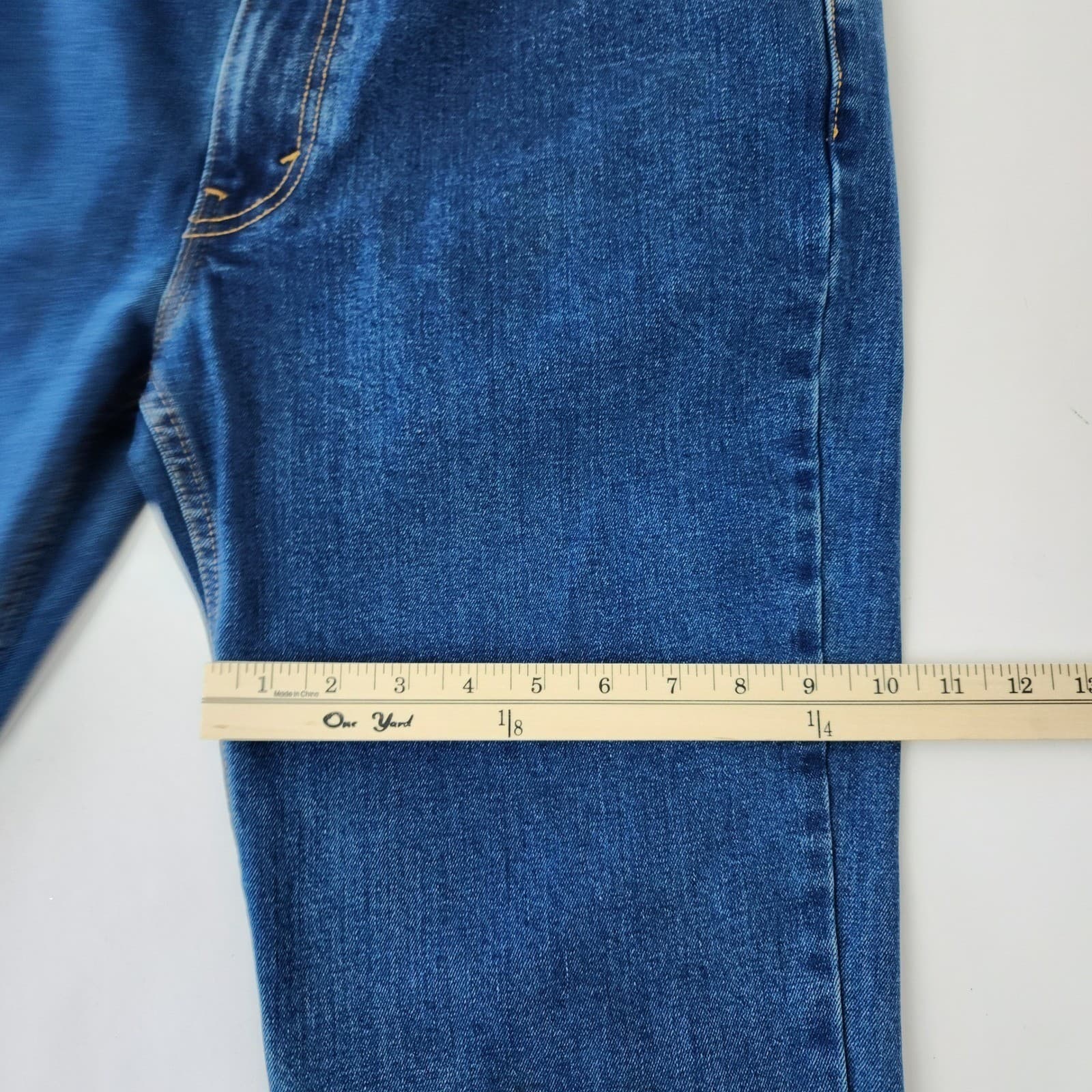 Levis 514 Straight Fit Jeans Mens 36x32 Blue Denim 00514-1123 Indigo Pants - Thumbnail 3