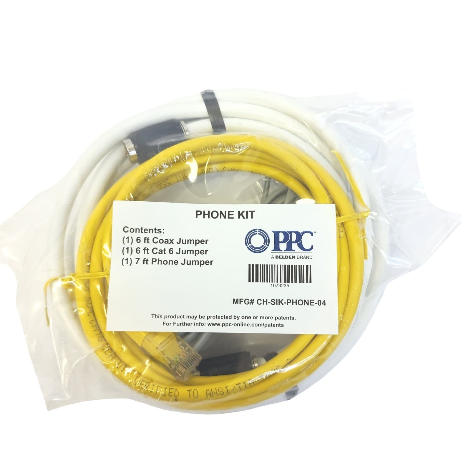PPC Belden Phone Kit CH-SIK-PHONE-04 Coax Cat 6 Ethernet and Phone Jumper Set