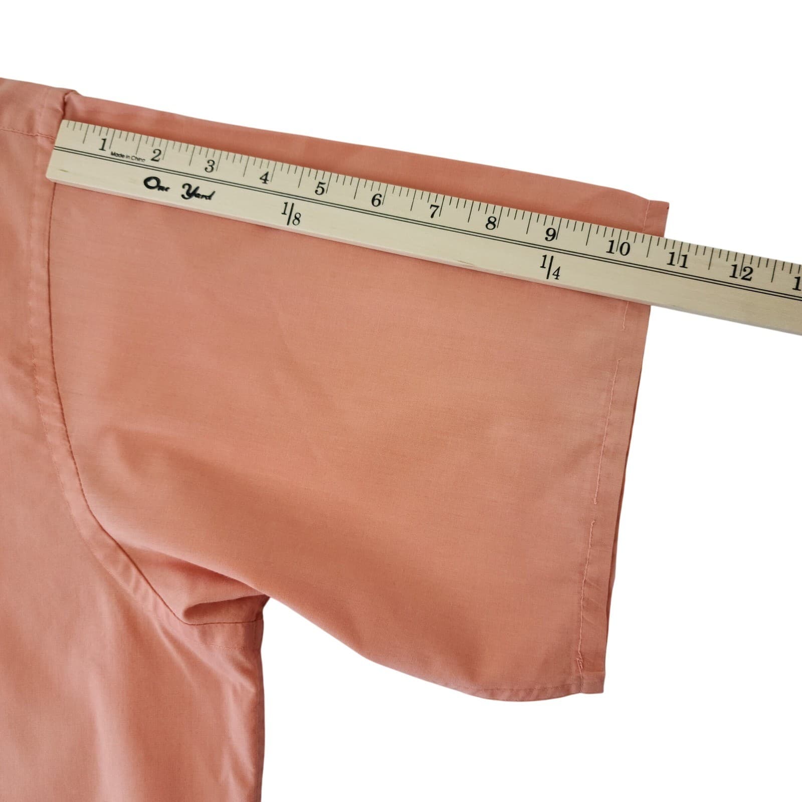 Pierre Cardin Mens Peach Short Sleeve Button Down Dress Shirt Size 17 34/35 - Thumbnail 8