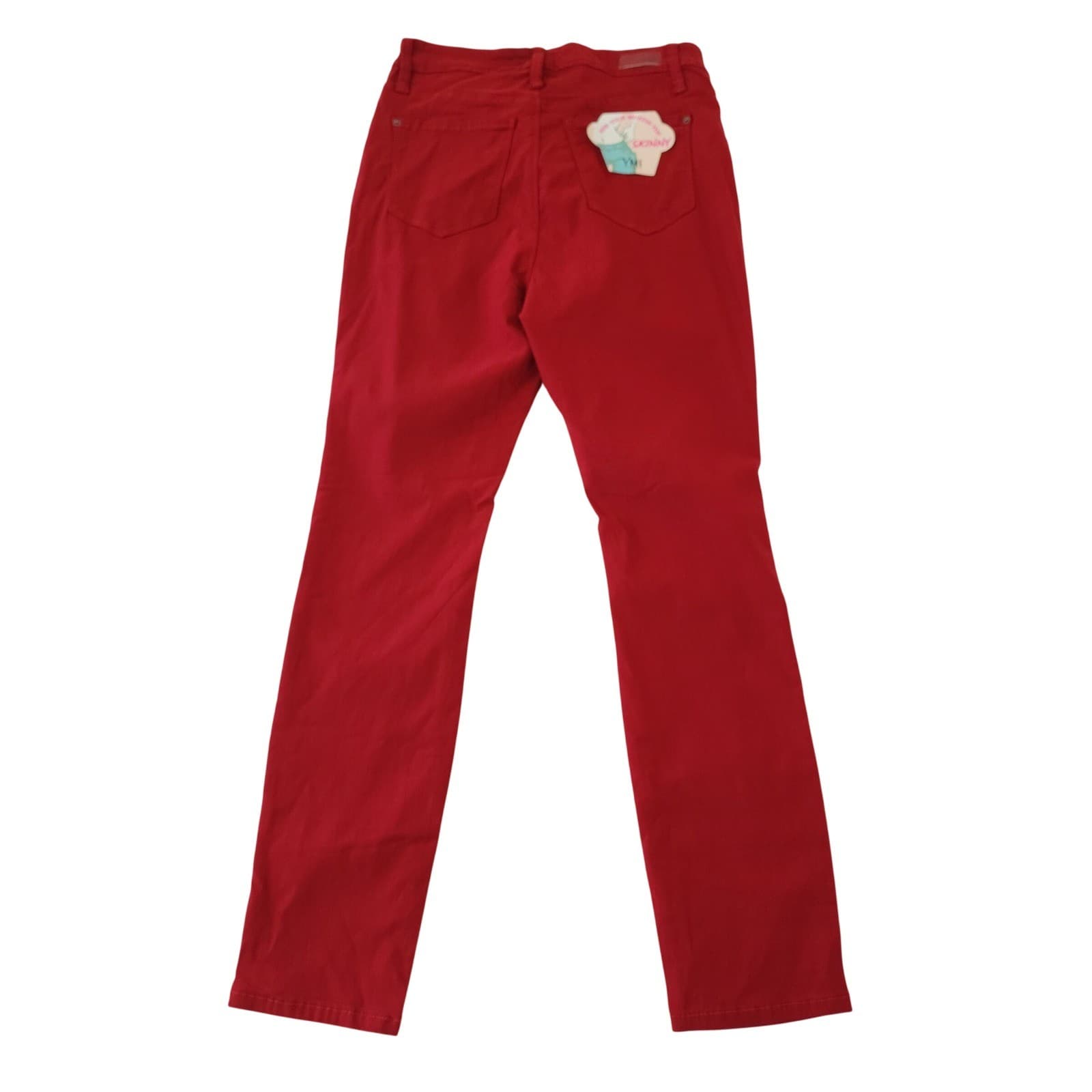 YMI High Rise Skinny Jeans Red Size 14 Hide Your Muffin Top Slim Fit Pants - Thumbnail 8