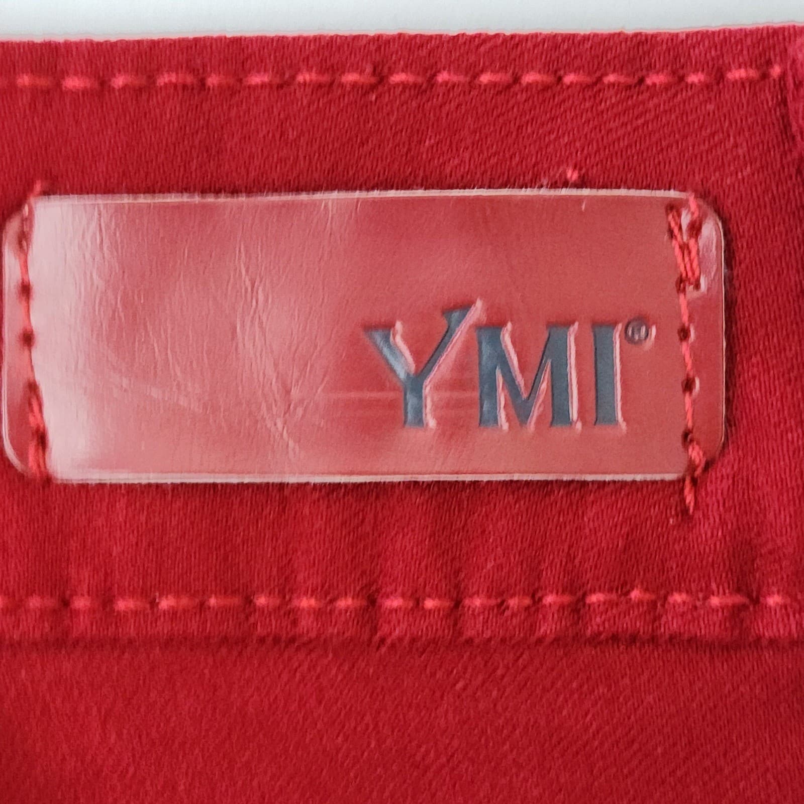 YMI High Rise Skinny Jeans Red Size 14 Hide Your Muffin Top Slim Fit Pants - Thumbnail 9