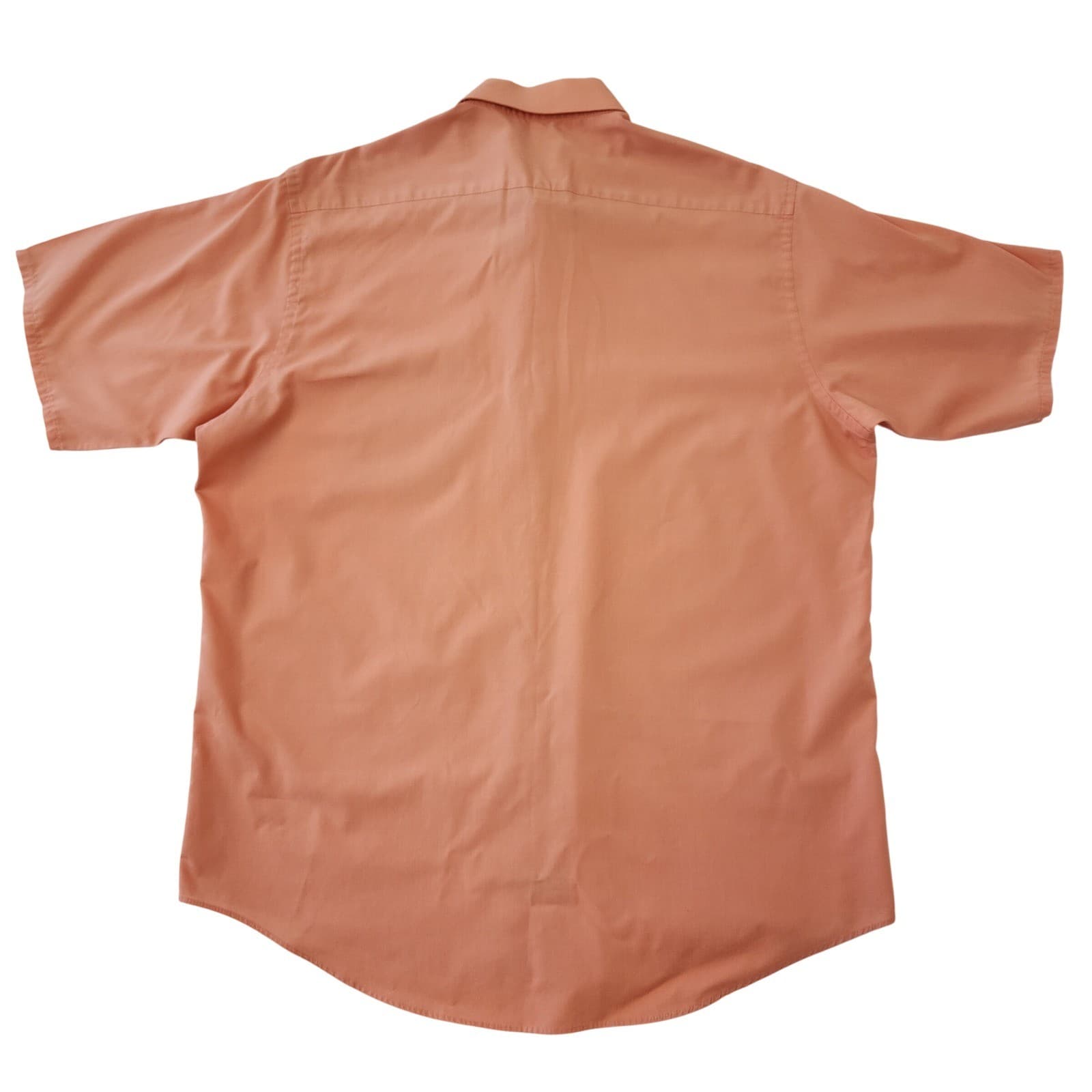 Pierre Cardin Mens Peach Short Sleeve Button Down Dress Shirt Size 17 34/35 - Thumbnail 9