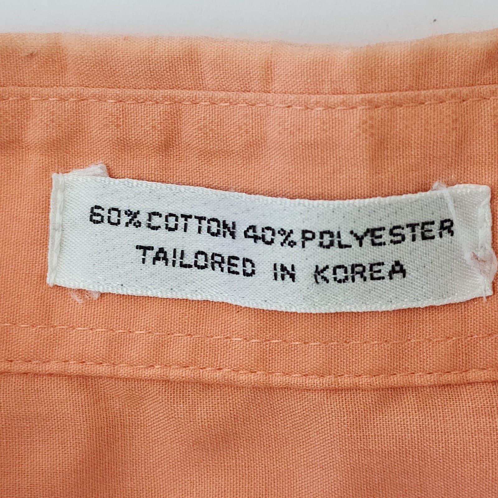 Pierre Cardin Mens Peach Short Sleeve Button Down Dress Shirt Size 17 34/35 - Thumbnail 6