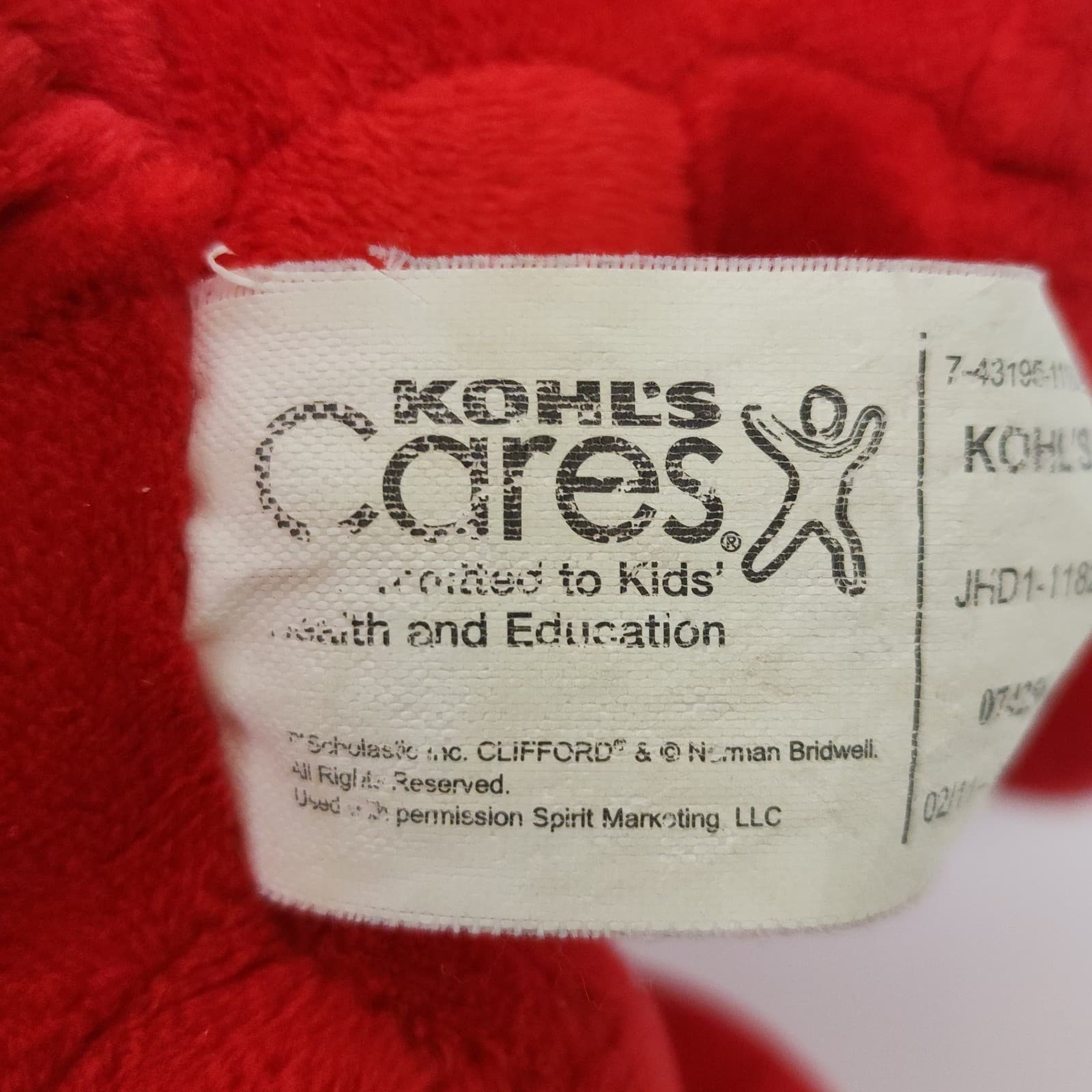 Kohls Cares Clifford the Big Red Dog Plush Stuffed Animal Scholastic Toy Red 14" - Thumbnail 6