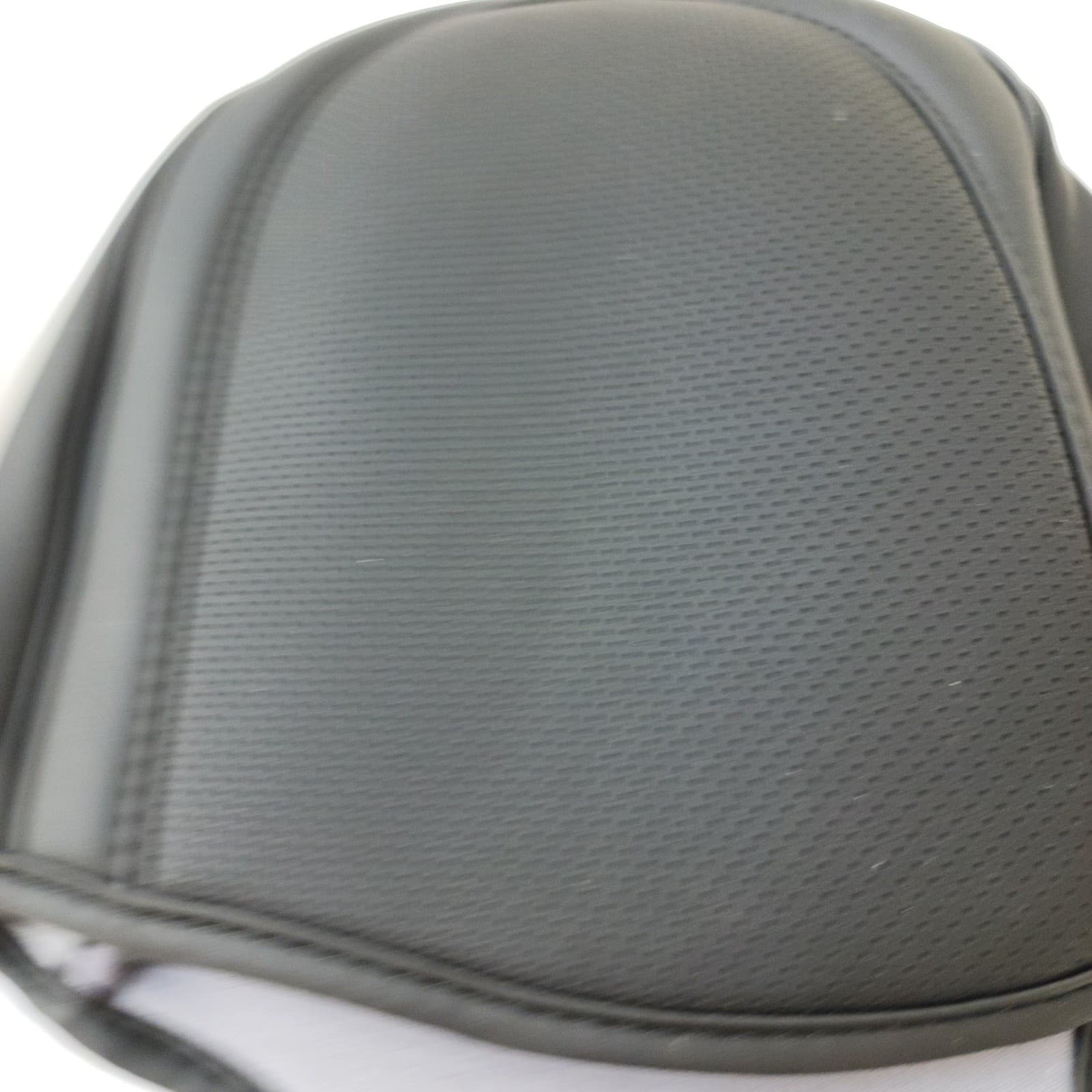 Universal Black Faux Leather Perforated Car Headrest Covers Set of 2 Protective - Thumbnail 3