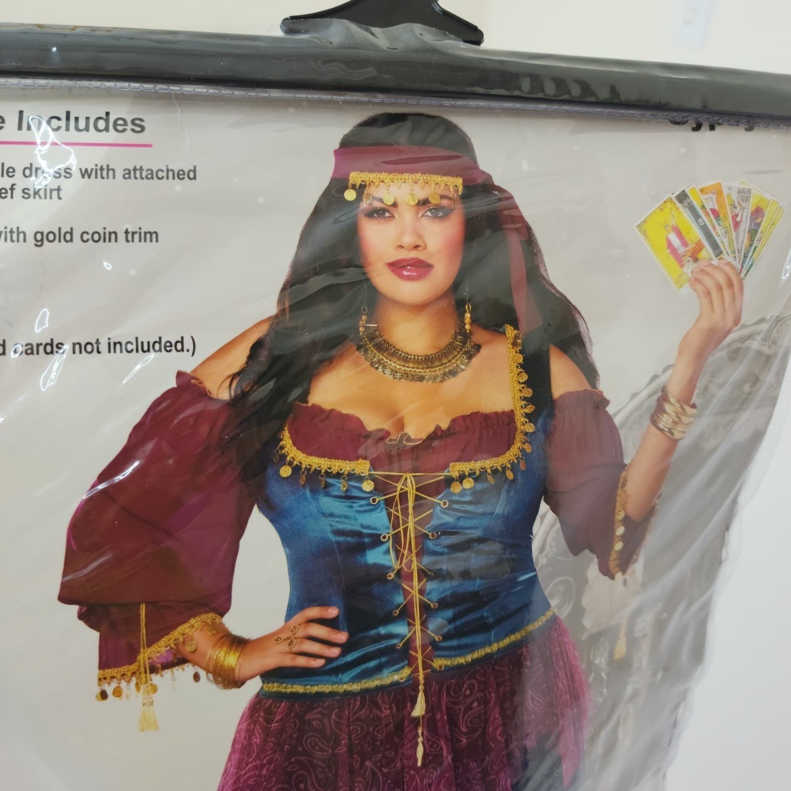 Dreamgirl Fortune Teller Gypsy Costume Dress Headwrap Plus Size 2X 10669X - Thumbnail 5