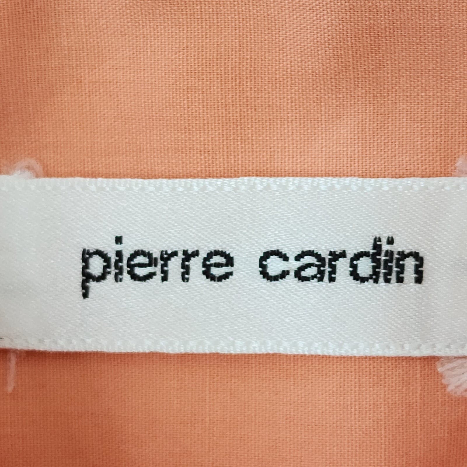 Pierre Cardin Mens Peach Short Sleeve Button Down Dress Shirt Size 17 34/35 - Thumbnail 7