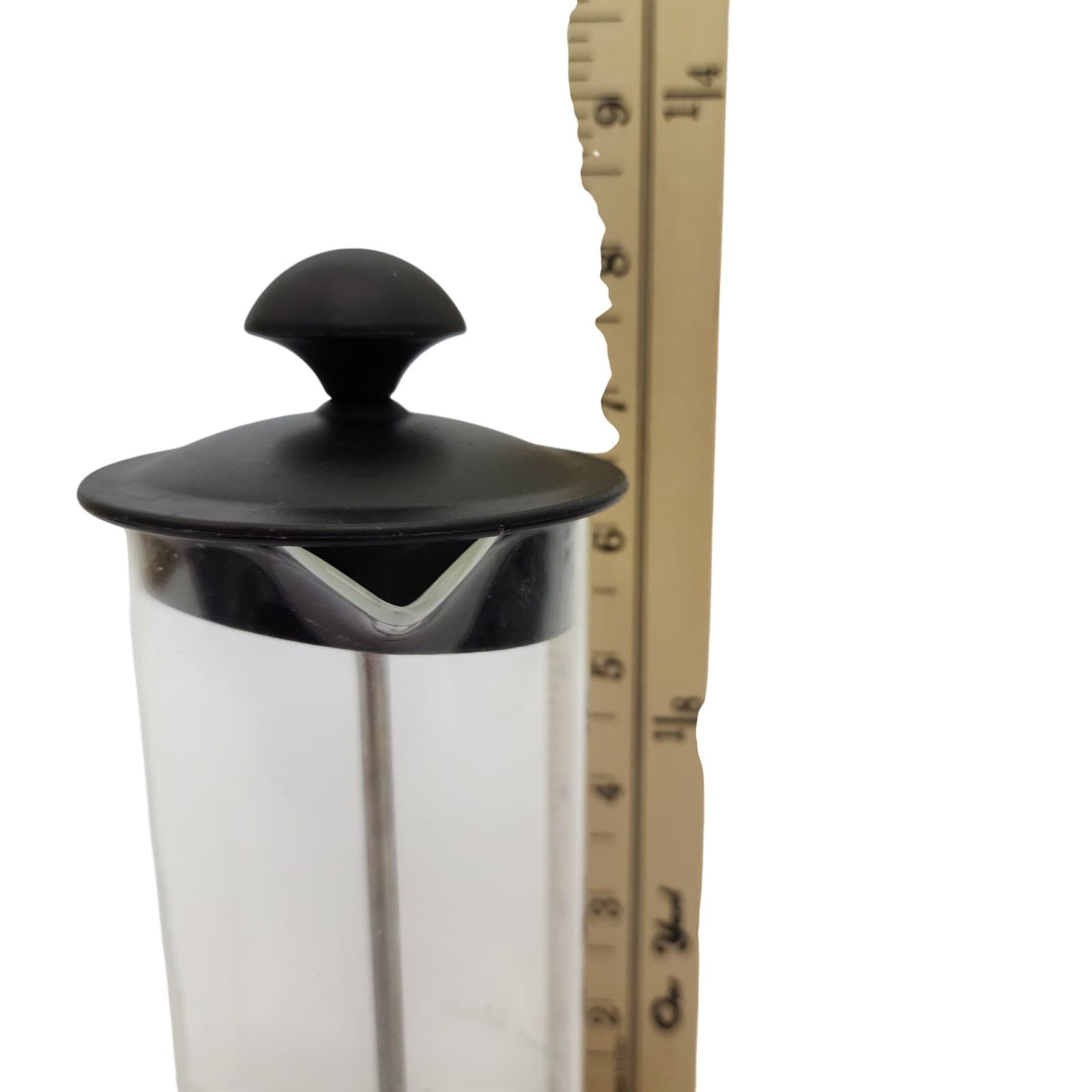 Ninja Easy Frother Manual Milk Frother Glass Carafe Black Lid and Base A132 - Thumbnail 5
