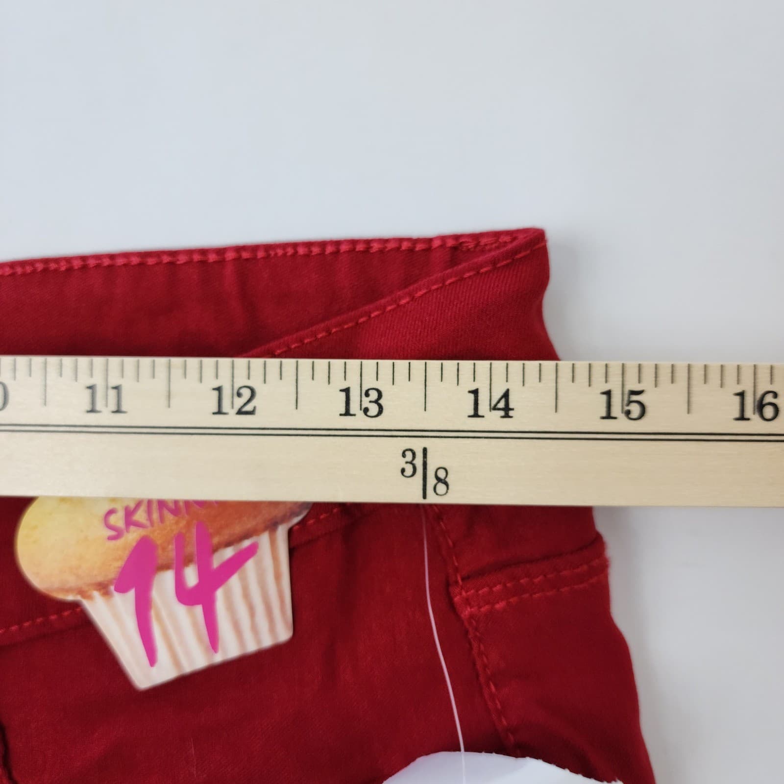 YMI High Rise Skinny Jeans Red Size 14 Hide Your Muffin Top Slim Fit Pants - Thumbnail 4