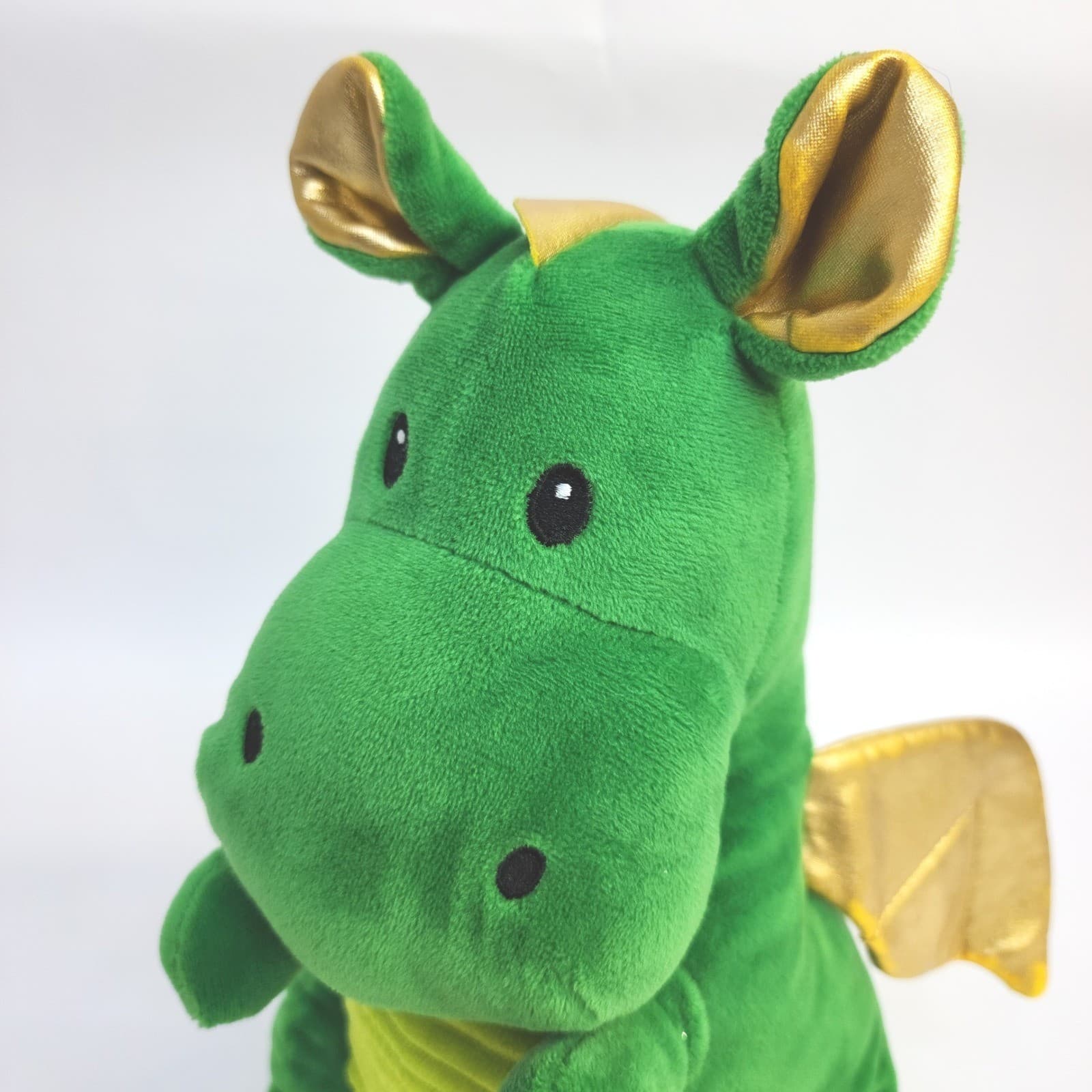 Walgreens Green Dragon Plush Stuffed Animal Metallic Gold Wings Ears 13 Inch - Thumbnail 5