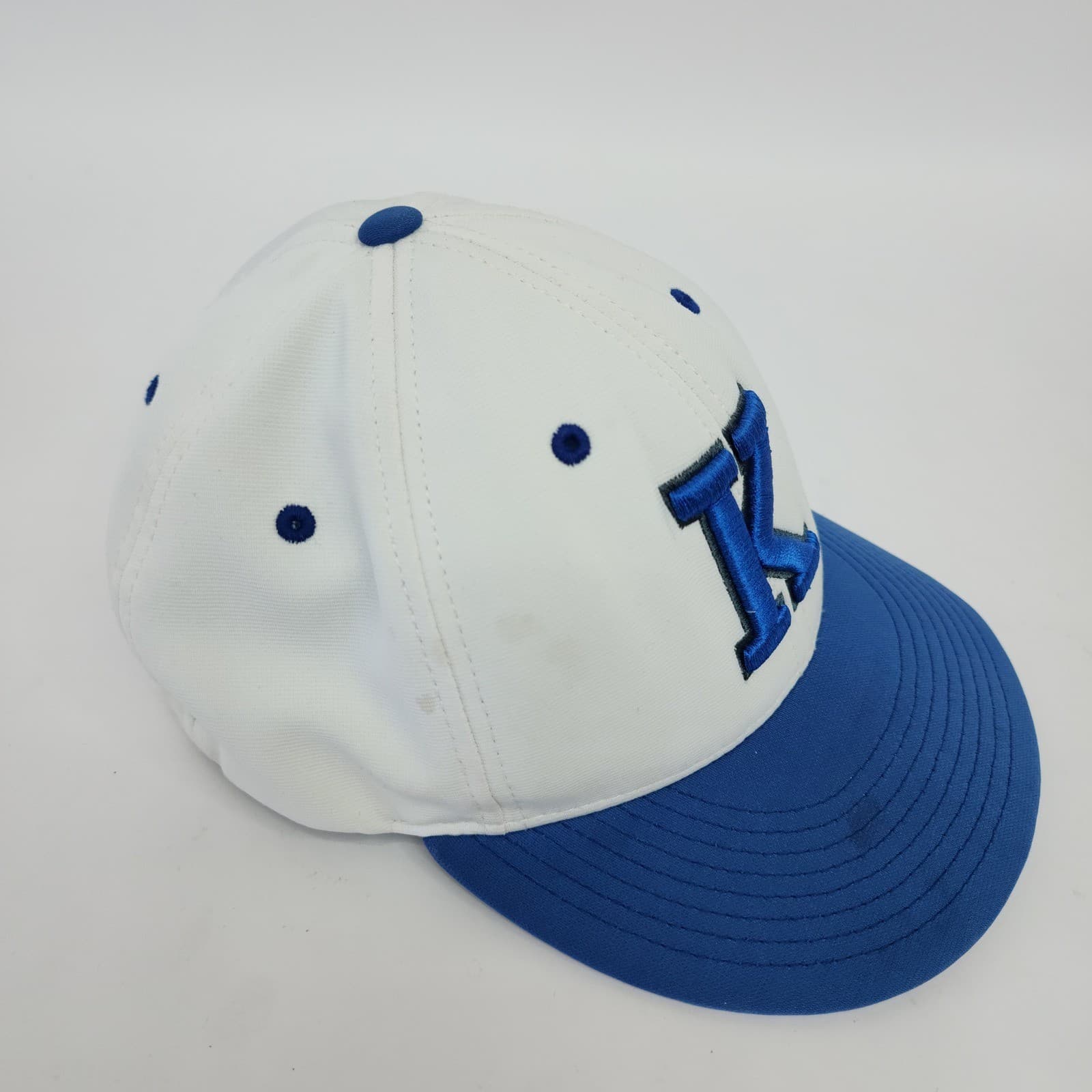 Richardson PTS20 Pulse Baseball Cap White Blue Embroidered K Hat LG-XL - Thumbnail 2
