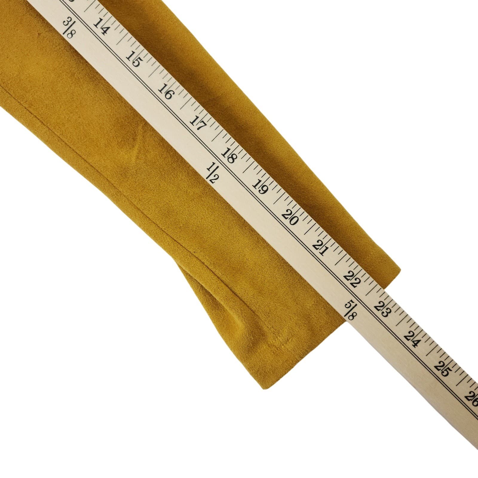 Main Strip Womens Mustard Yellow Faux Suede Fringe Moto Jacket Size M Belted - Thumbnail 6