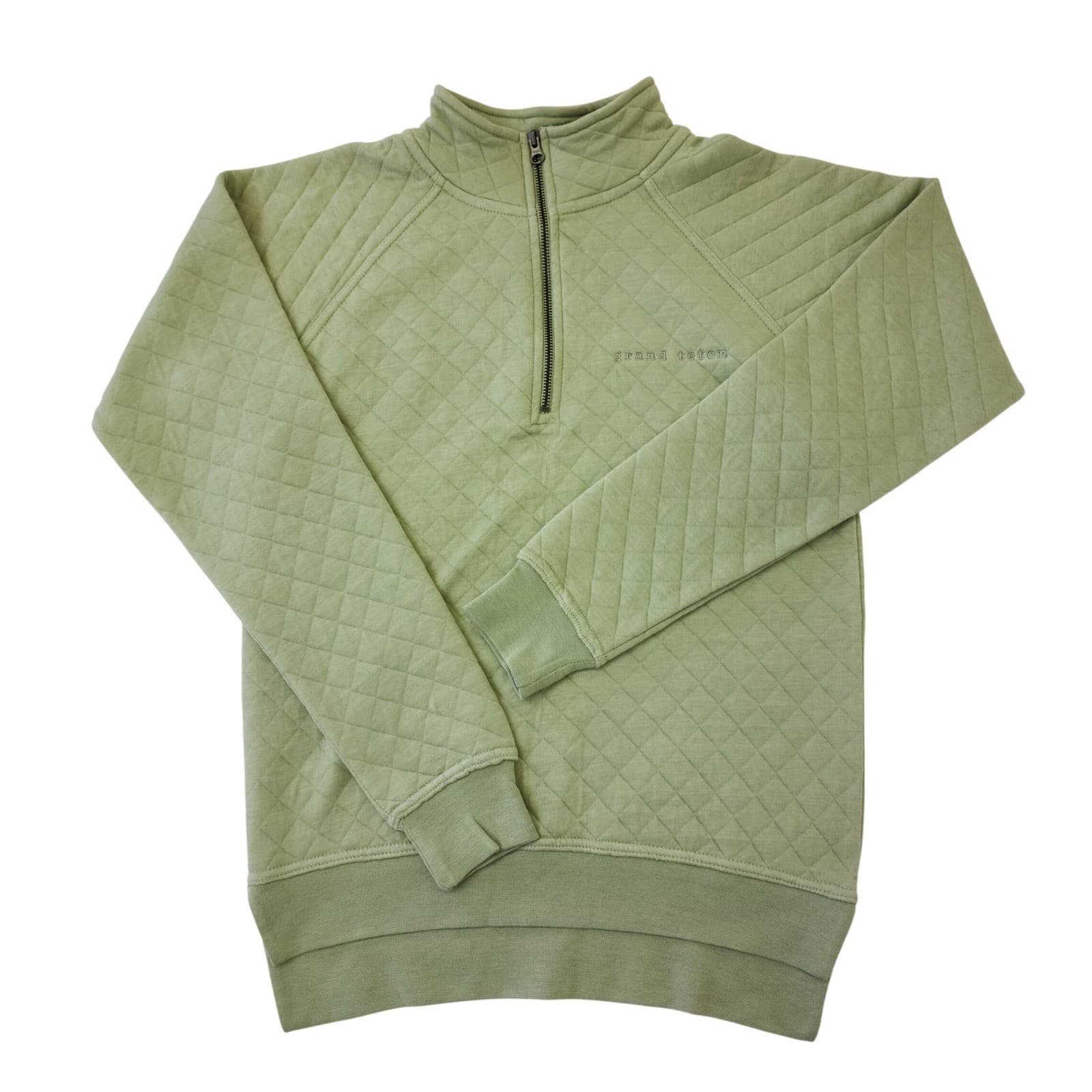 Outfitter Trading Co Grand Teton Quilted 1/4 Zip Pullover Sage Green Small NWT
