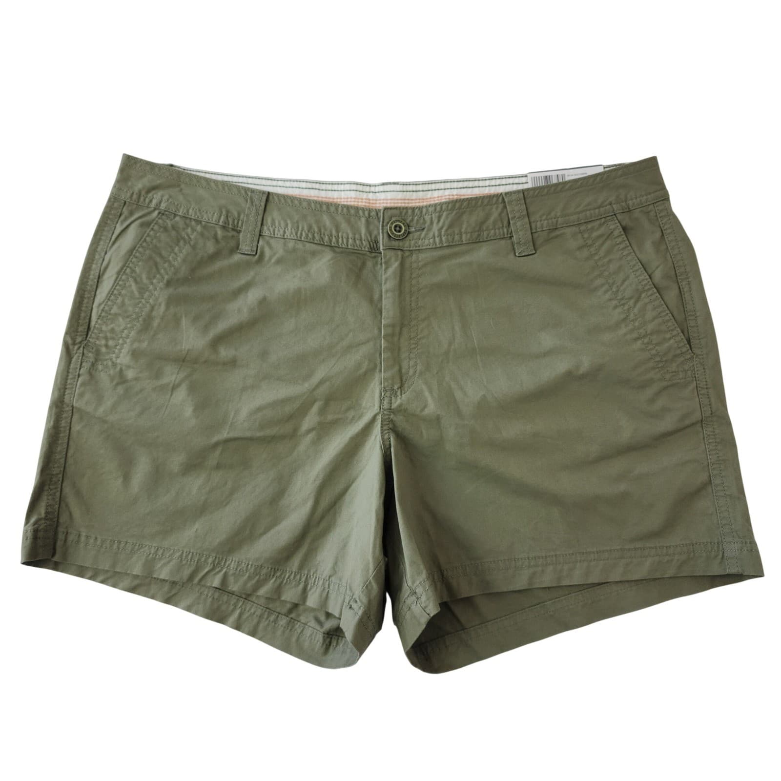 Natural Reflections Spring Valley Twill Shorts Deep Lichen Green Women's 18 NWT