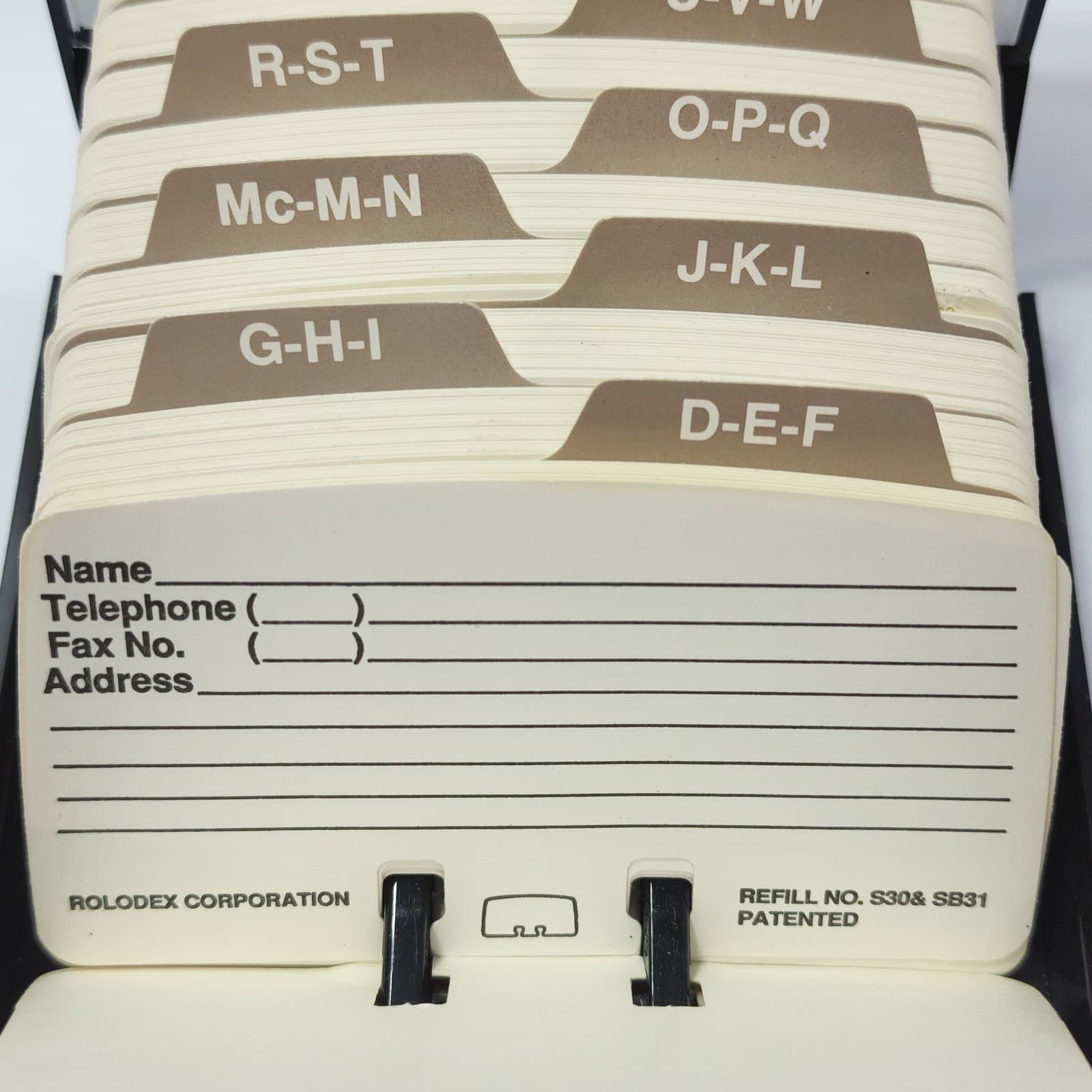 Vintage Rolodex Petite Address Telephone File S-310 C Black USA Made NEW - Thumbnail 5
