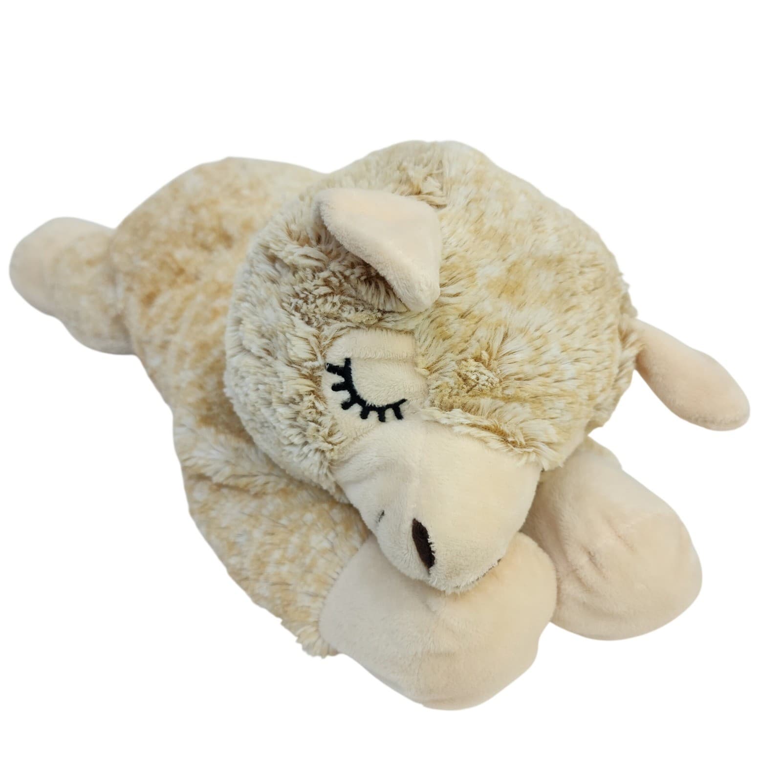 Llama Plush Stuffed Animal Tan Cream Sleeping Floppy Laying Down 13 "