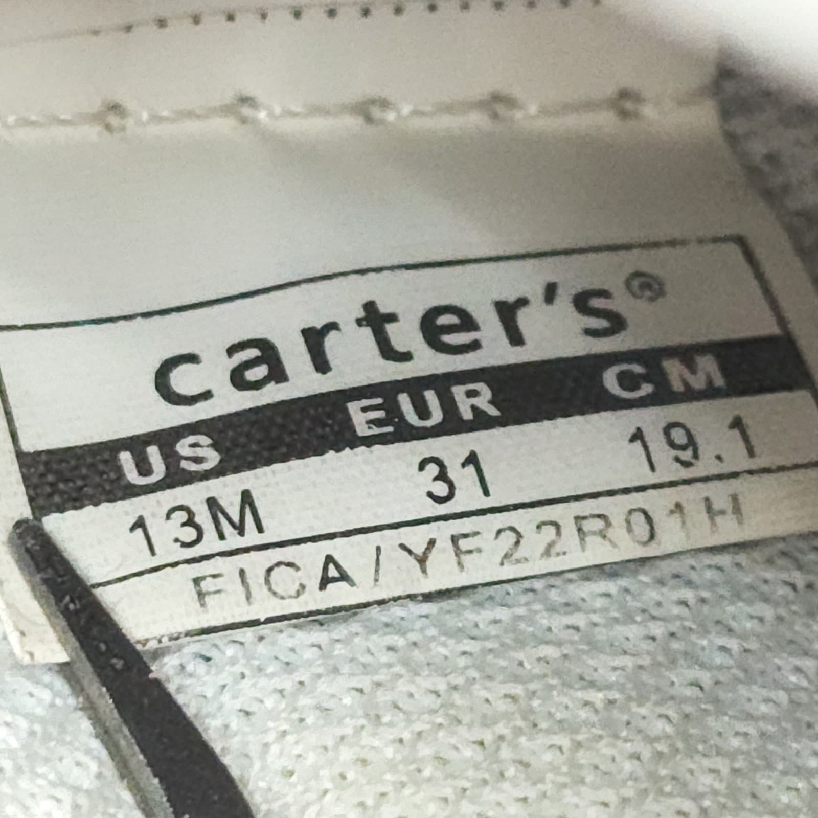 Carters Youth Soccer Cleats Black Silver Hook Loop Strap Athletic Shoes Size 13M - Thumbnail 7