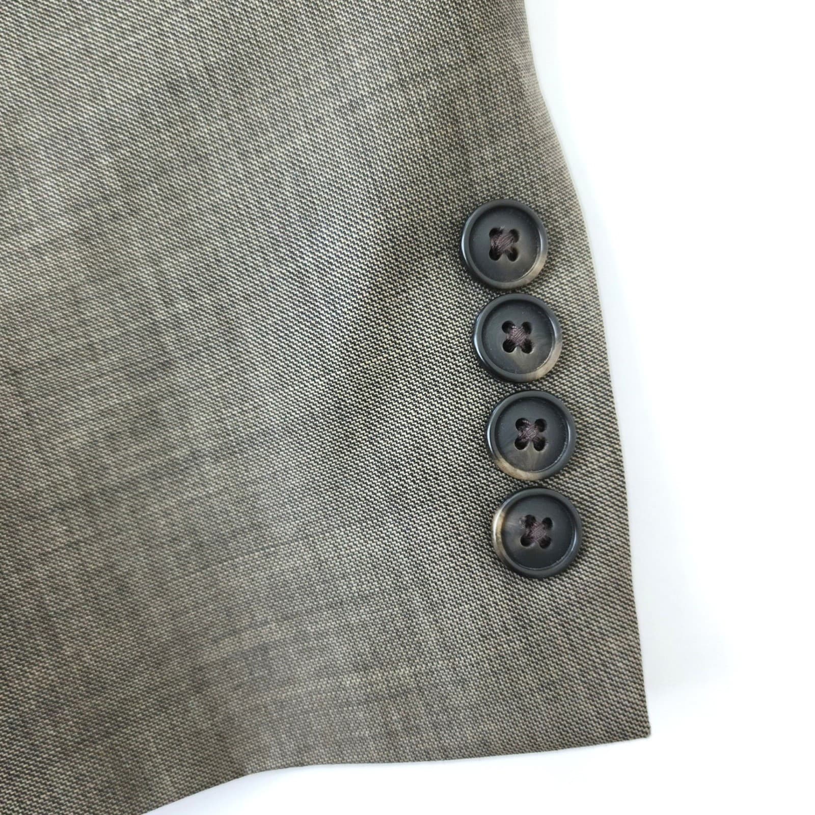 Stafford Men's 2 Piece Suit Brown 100% Wool 3 Button Blazer 44 L Pants 34x34 - Thumbnail 11