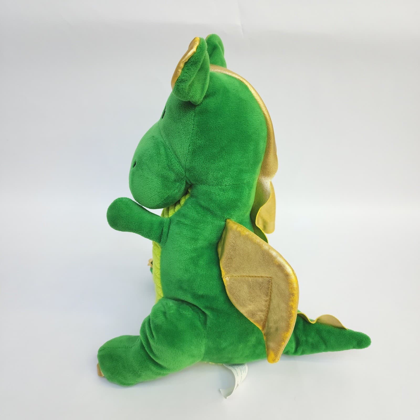 Walgreens Green Dragon Plush Stuffed Animal Metallic Gold Wings Ears 13 Inch - Thumbnail 4