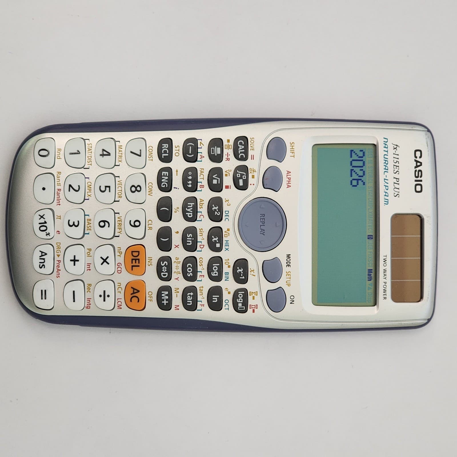 Casio fx-115ES PLUS Scientific Calculator Natural VPAM Solar Battery Silver Blue - Thumbnail 2