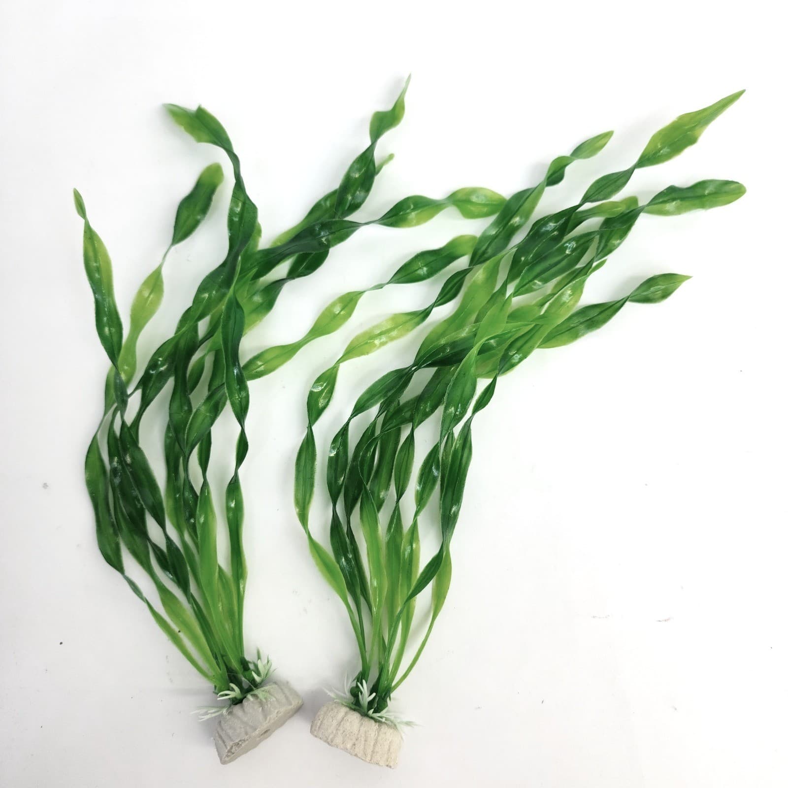 Artificial Aquarium Plants Set 4 Psc Pink Green Fish Tank Decorations Weighted - Thumbnail 4