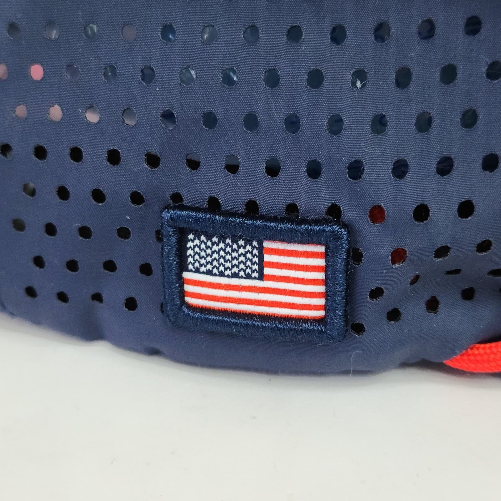 Grunk Dolfer Navy Blue Golf Hat Rope Snapback Perforated USA Flag Patch Mens - Thumbnail 5