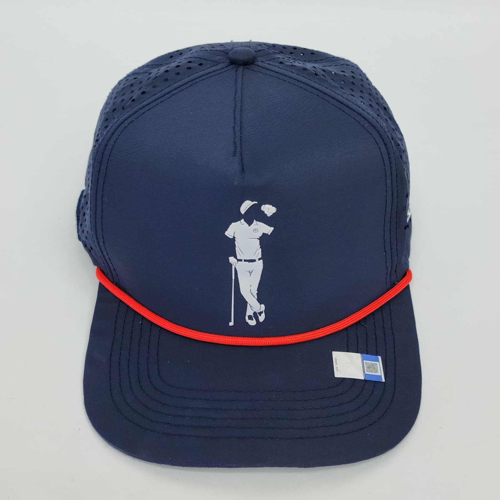 Grunk Dolfer Navy Blue Golf Hat Rope Snapback Perforated USA Flag Patch Mens