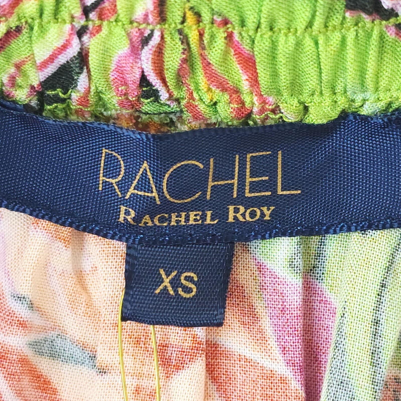 Rachel Roy Tropical Floral Ruffle Mini Skirt XS Orange Green New - Thumbnail 6