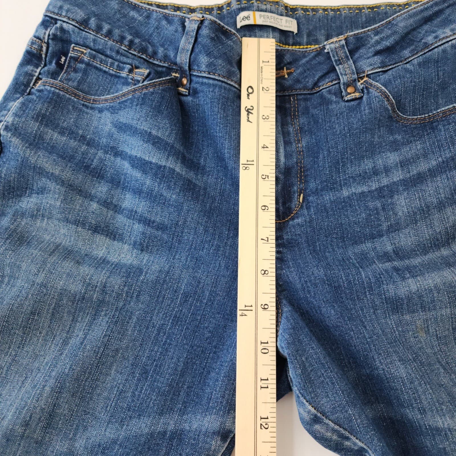 Lee Perfect Fit Medium Wash Bootcut Jeans Women's 14 Medium Blue Denim - Thumbnail 2