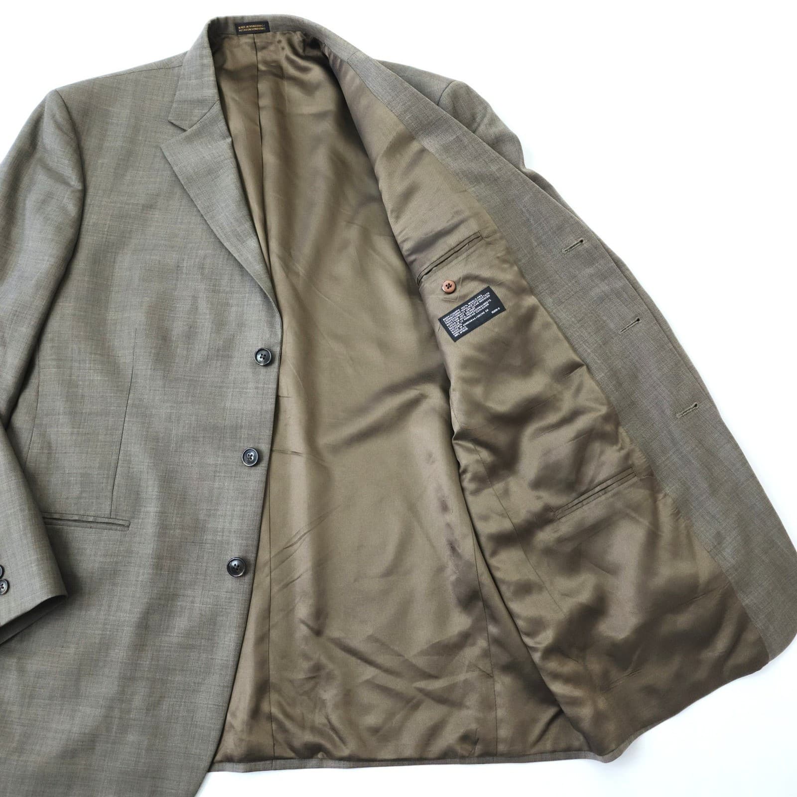 Stafford Men's 2 Piece Suit Brown 100% Wool 3 Button Blazer 44 L Pants 34x34 - Thumbnail 12