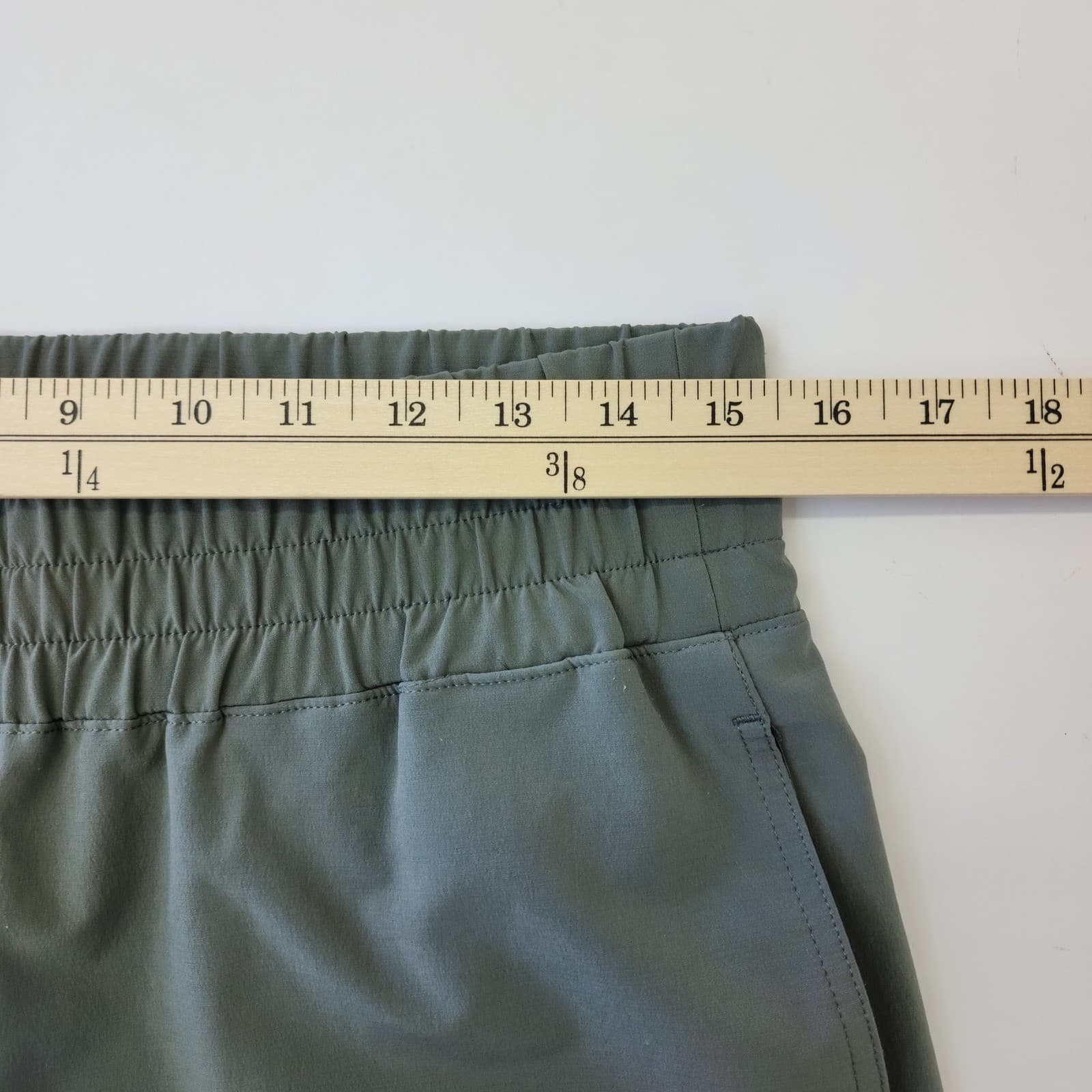Sage Green Cargo Jogger Pants Elastic Waist Utility Hiking Trousers Men's M - Thumbnail 4