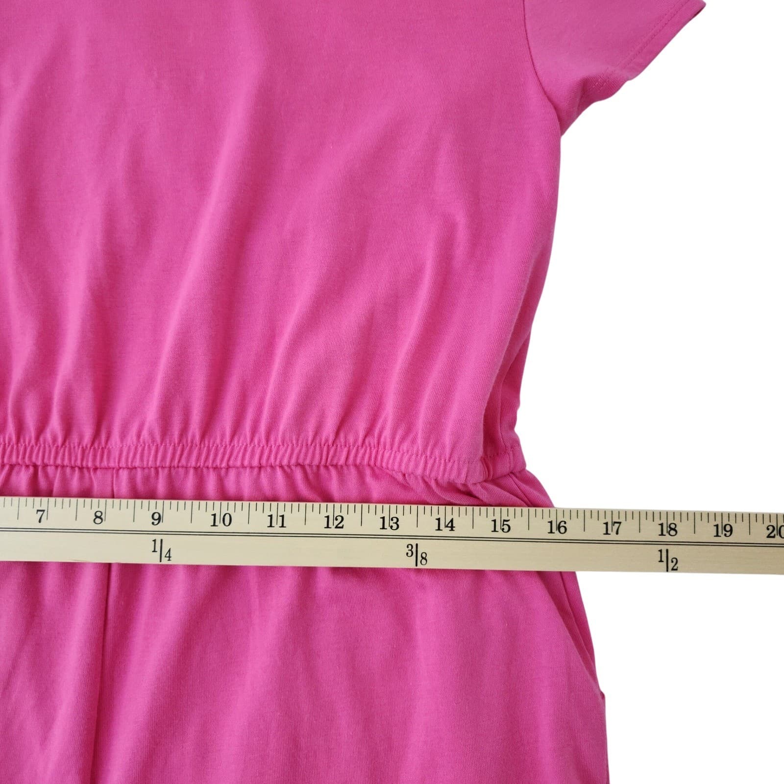 Wonder Nation Girls Pink Cargo Jumpsuit Short Sleeve Jogger XXL 18 - Thumbnail 4