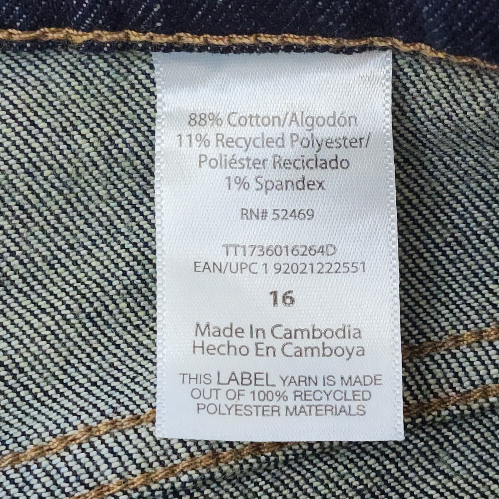 NWT Time and Tru Womens Barrel Leg Jeans Dark Wash Stretch Denim Size 16 Indigo - Thumbnail 3