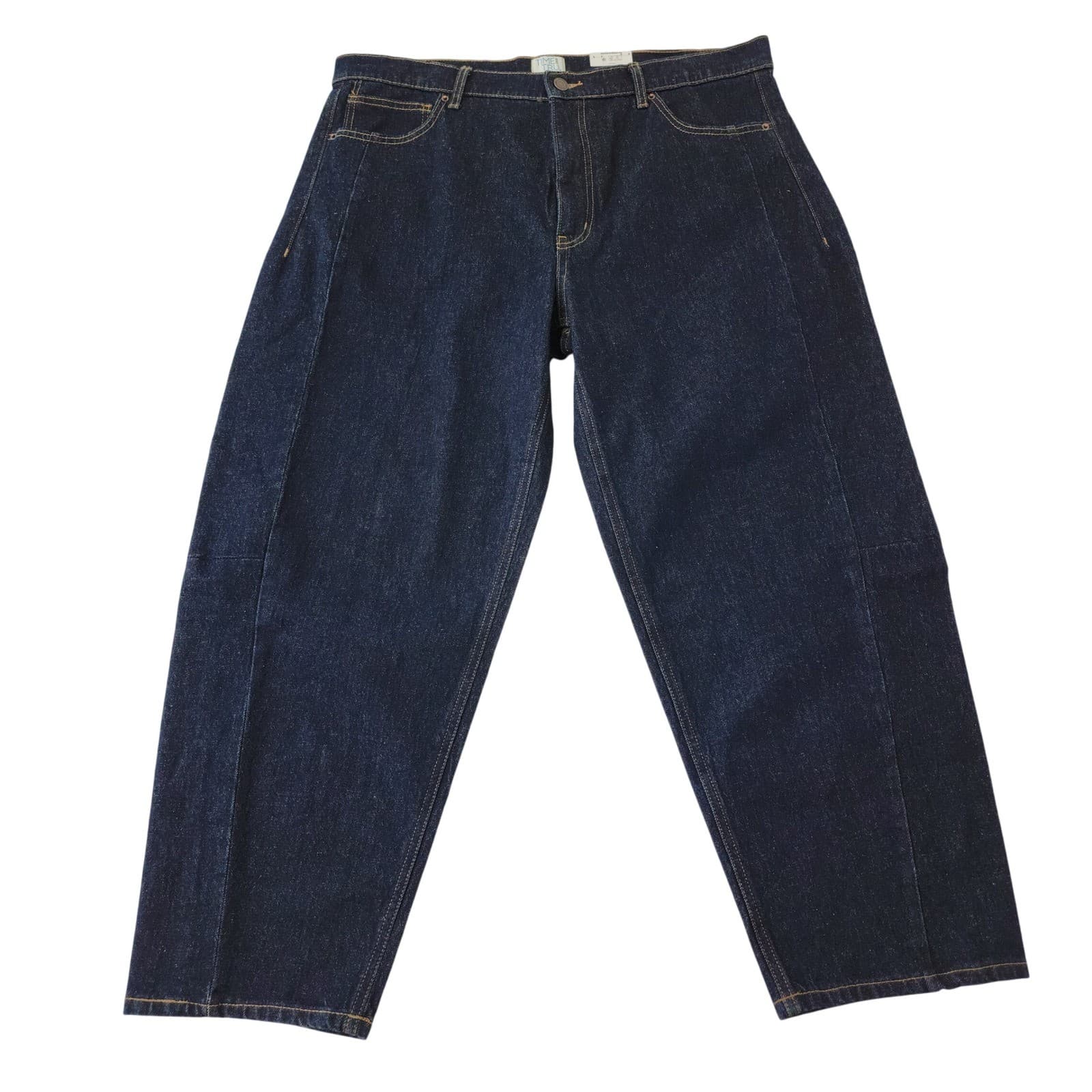 Time and Tru Women Barrel Jeans Size 18 Dark Rinse Wash Tapered Leg NWT